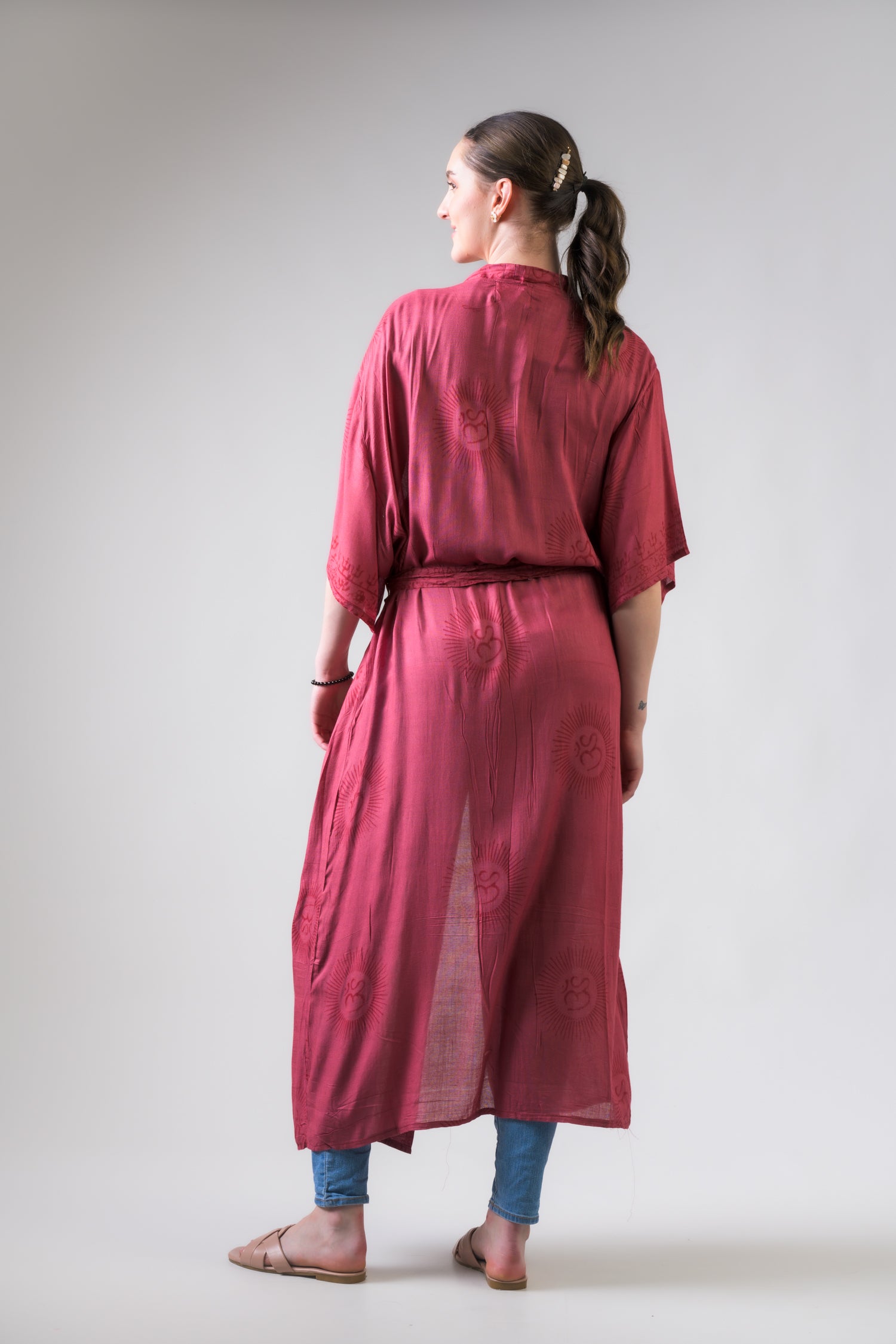 Rhea Short Sleeve Om Kimono
