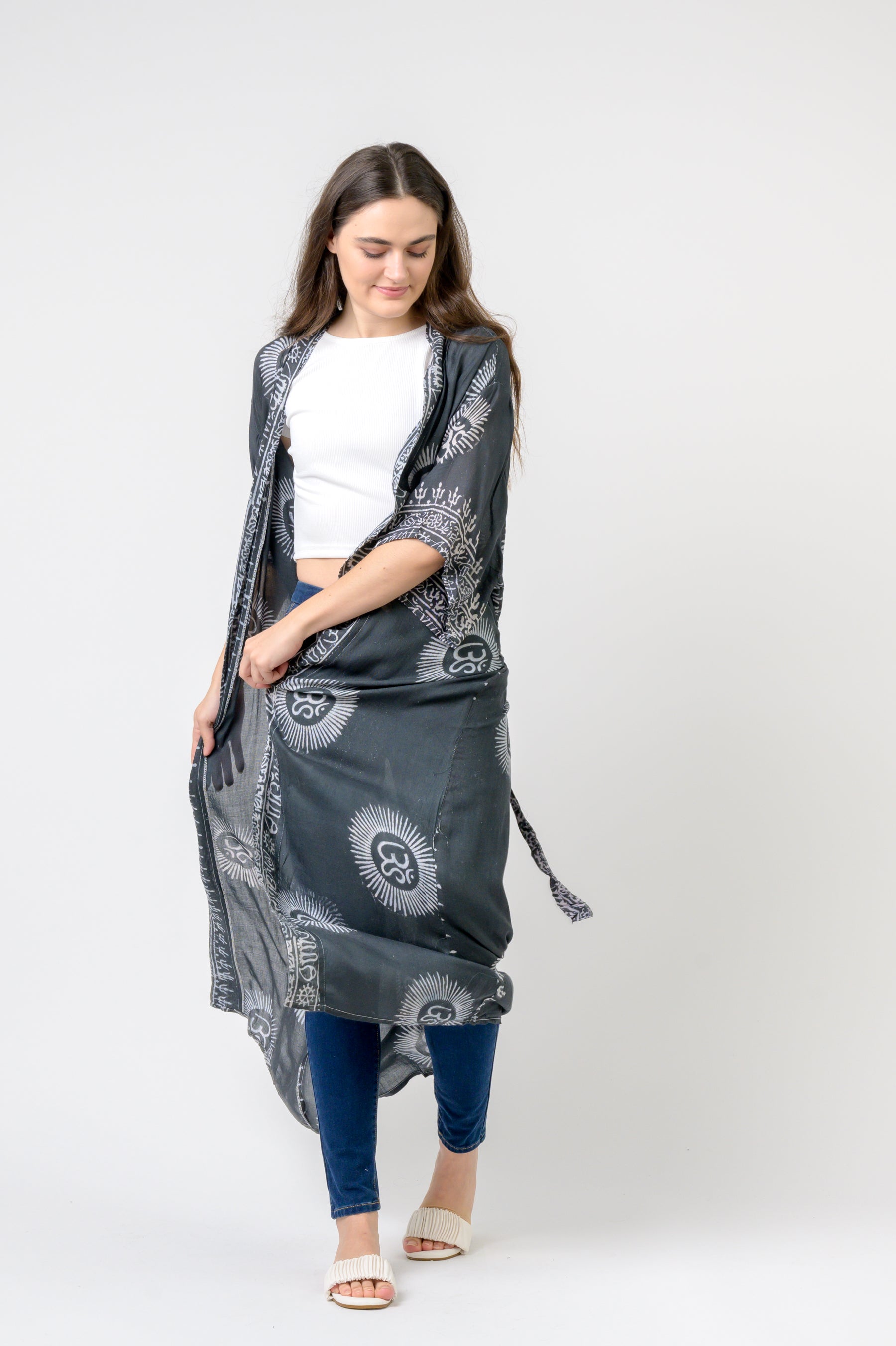 Short Sleeve Om Kimono