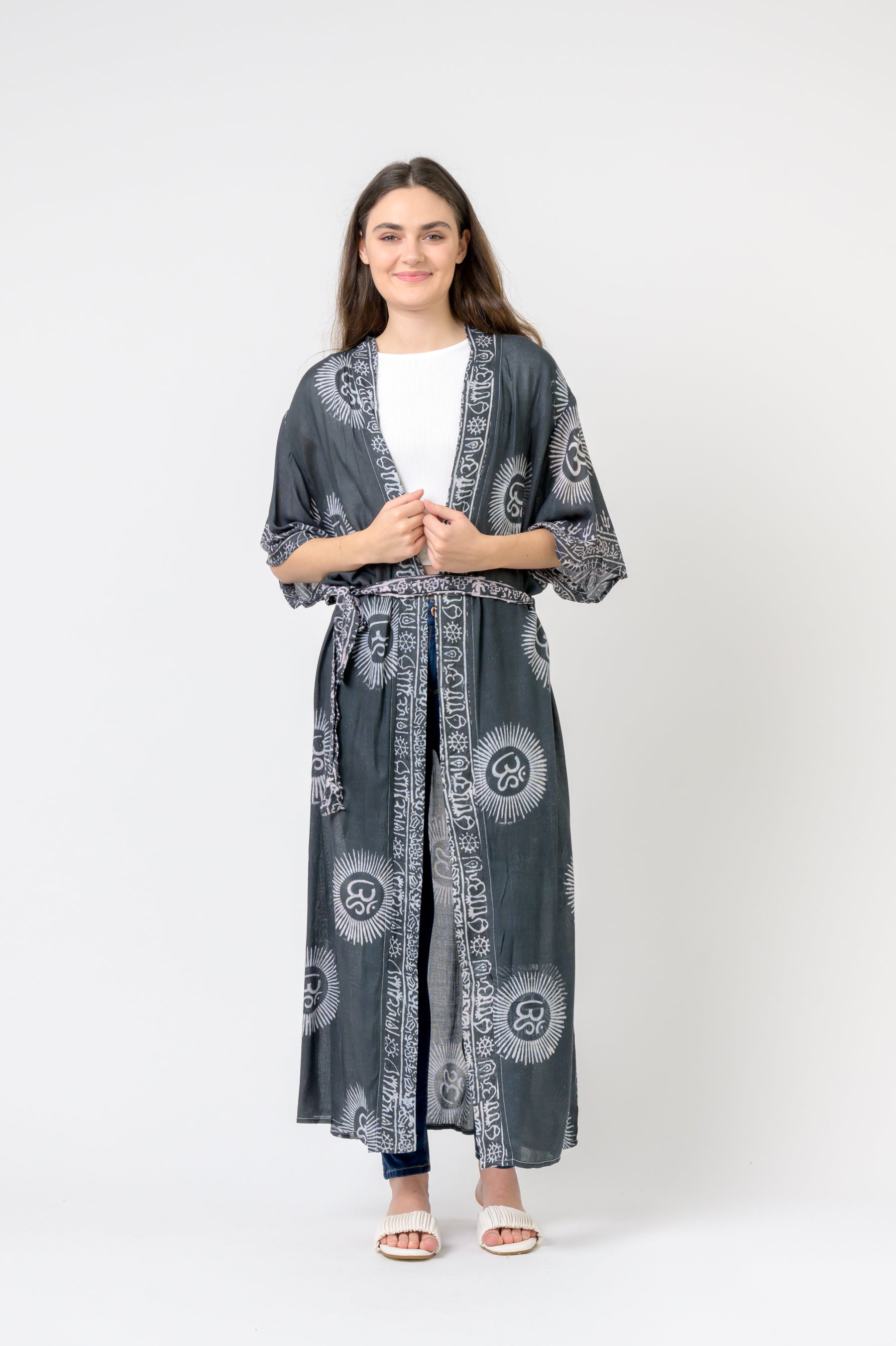 Short Sleeve Om Kimono