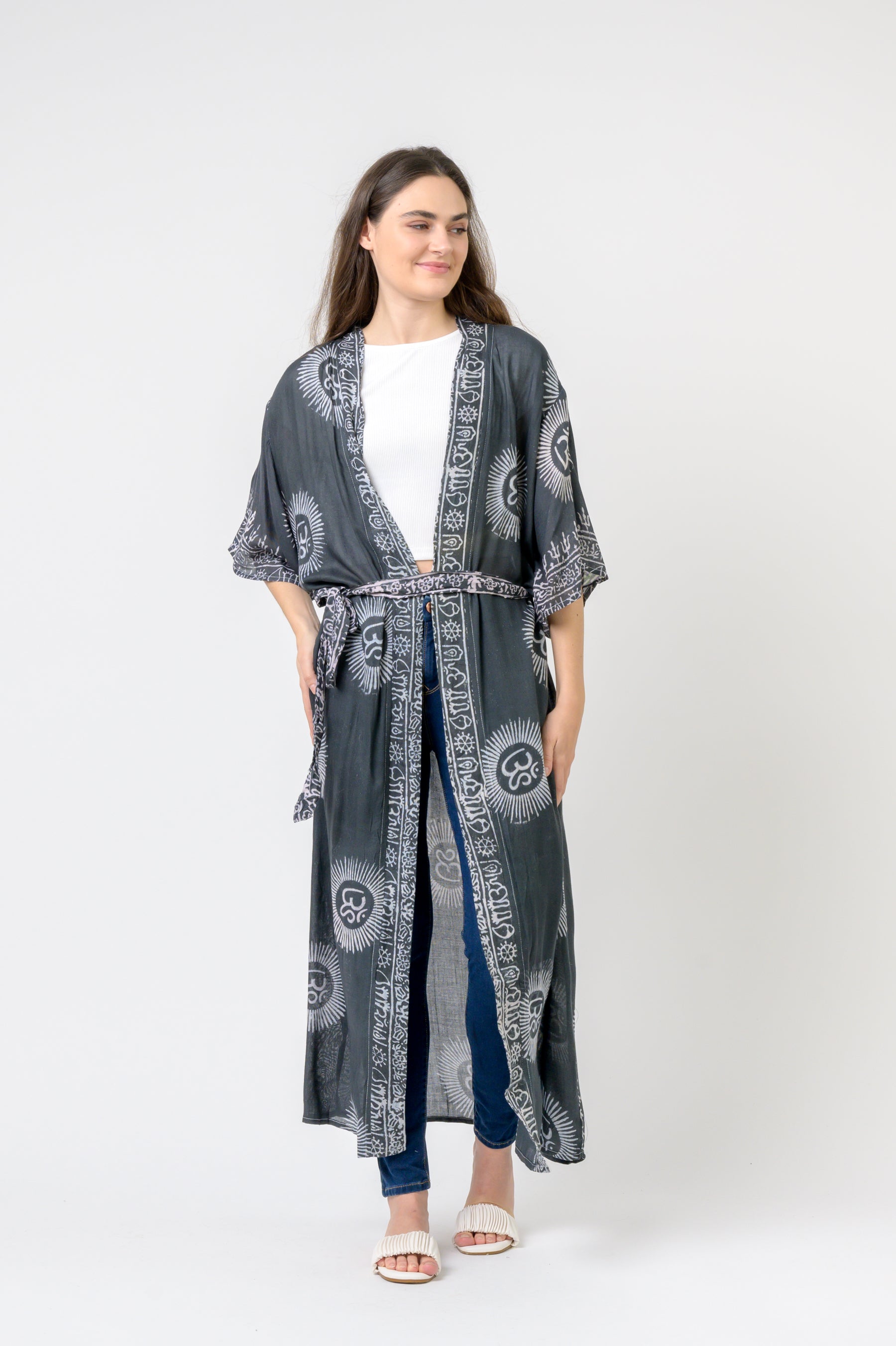 Short Sleeve Om Kimono