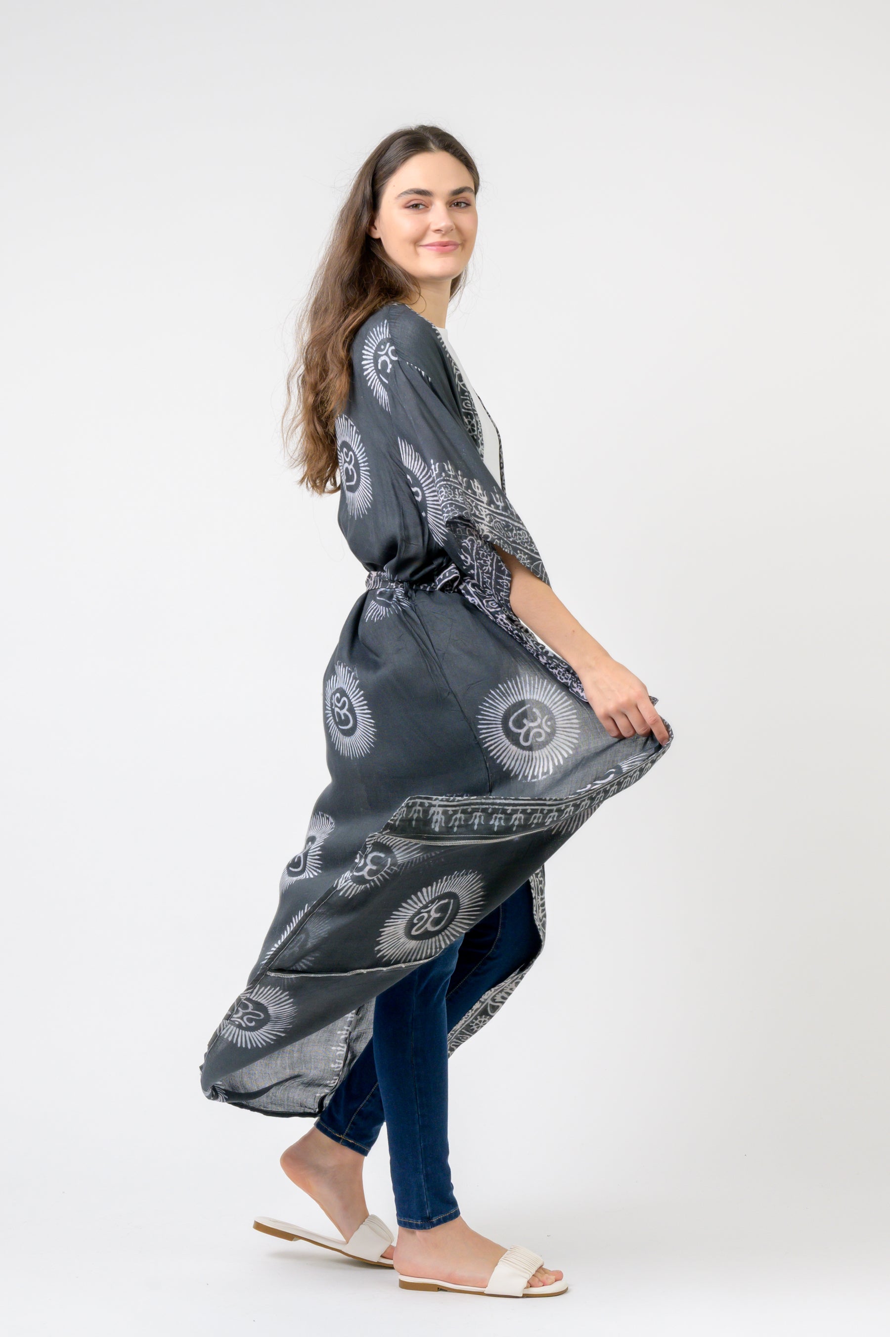 Short Sleeve Om Kimono