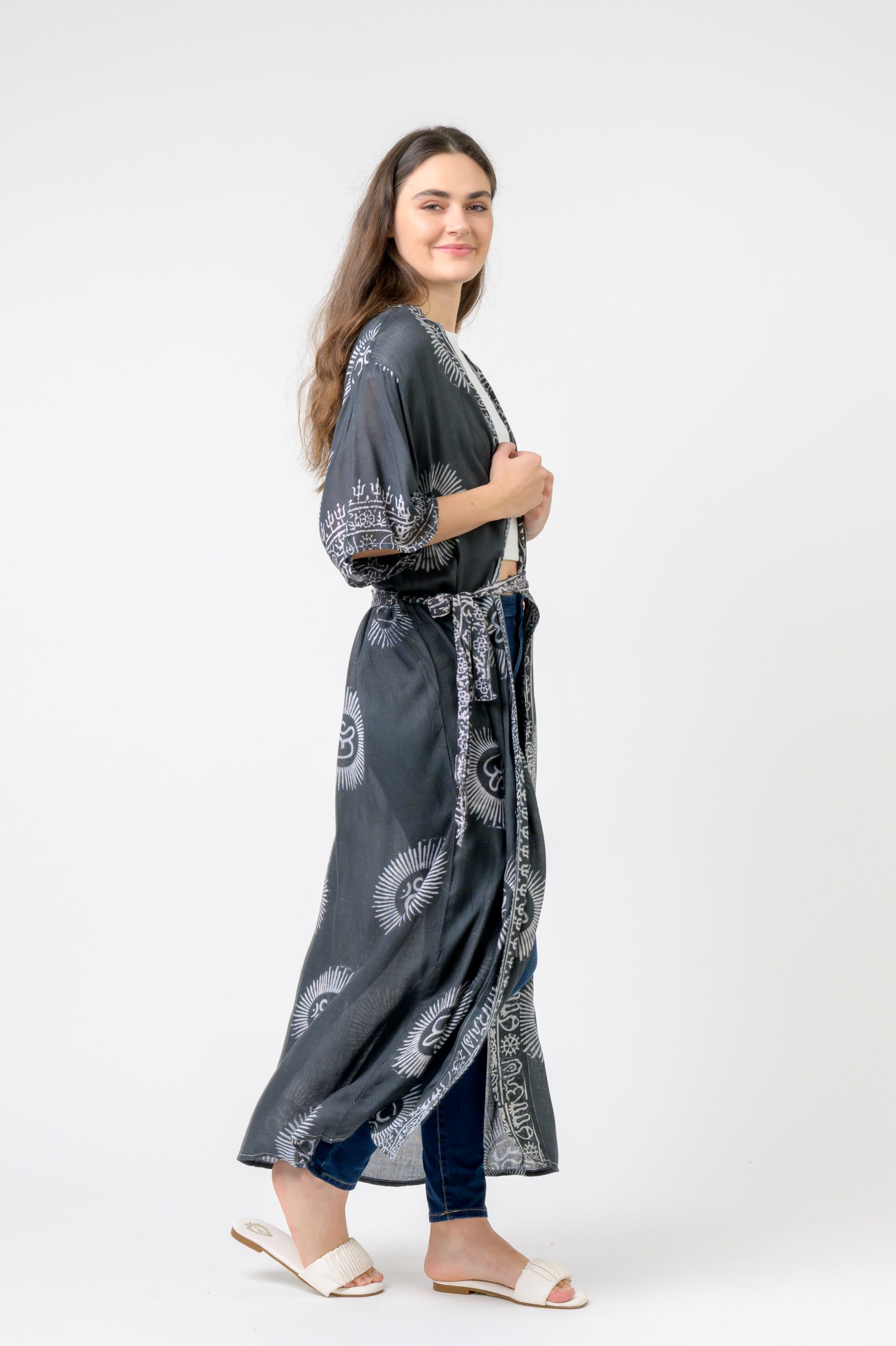 Short Sleeve Om Kimono