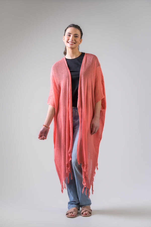 Light Short Kimono - Pink