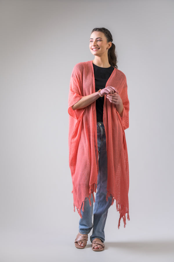 Light Short Kimono - Pink