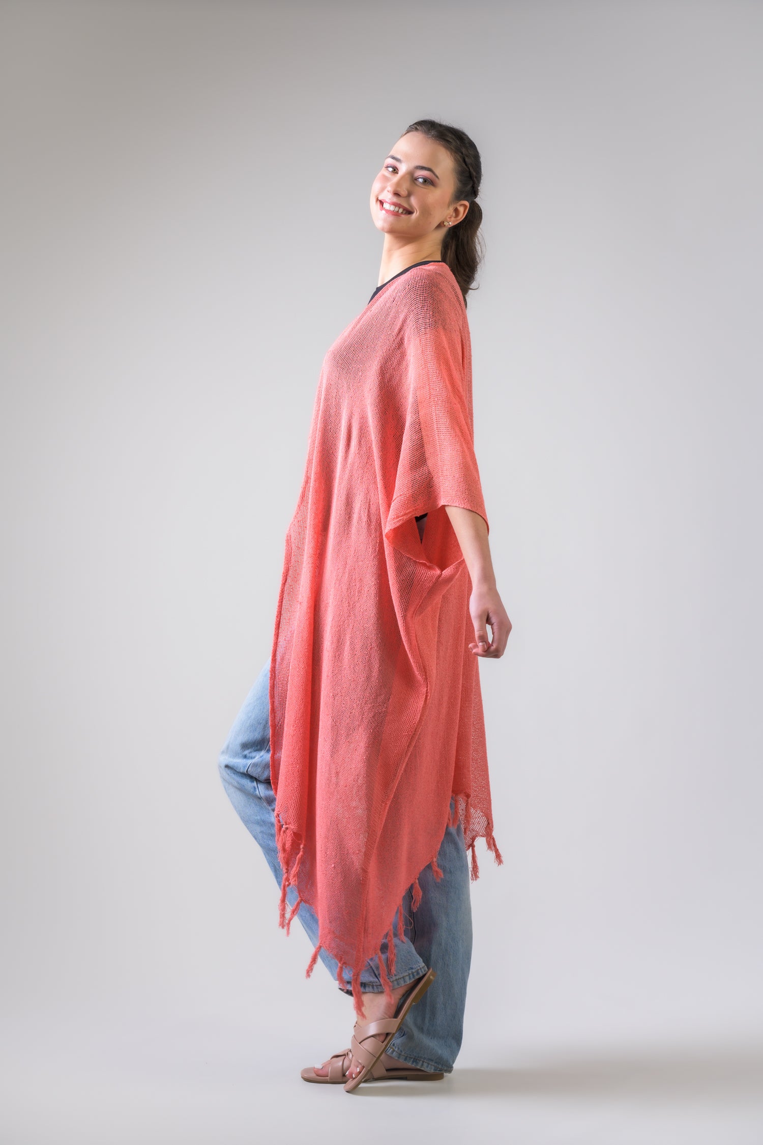 Light Short Kimono - Pink