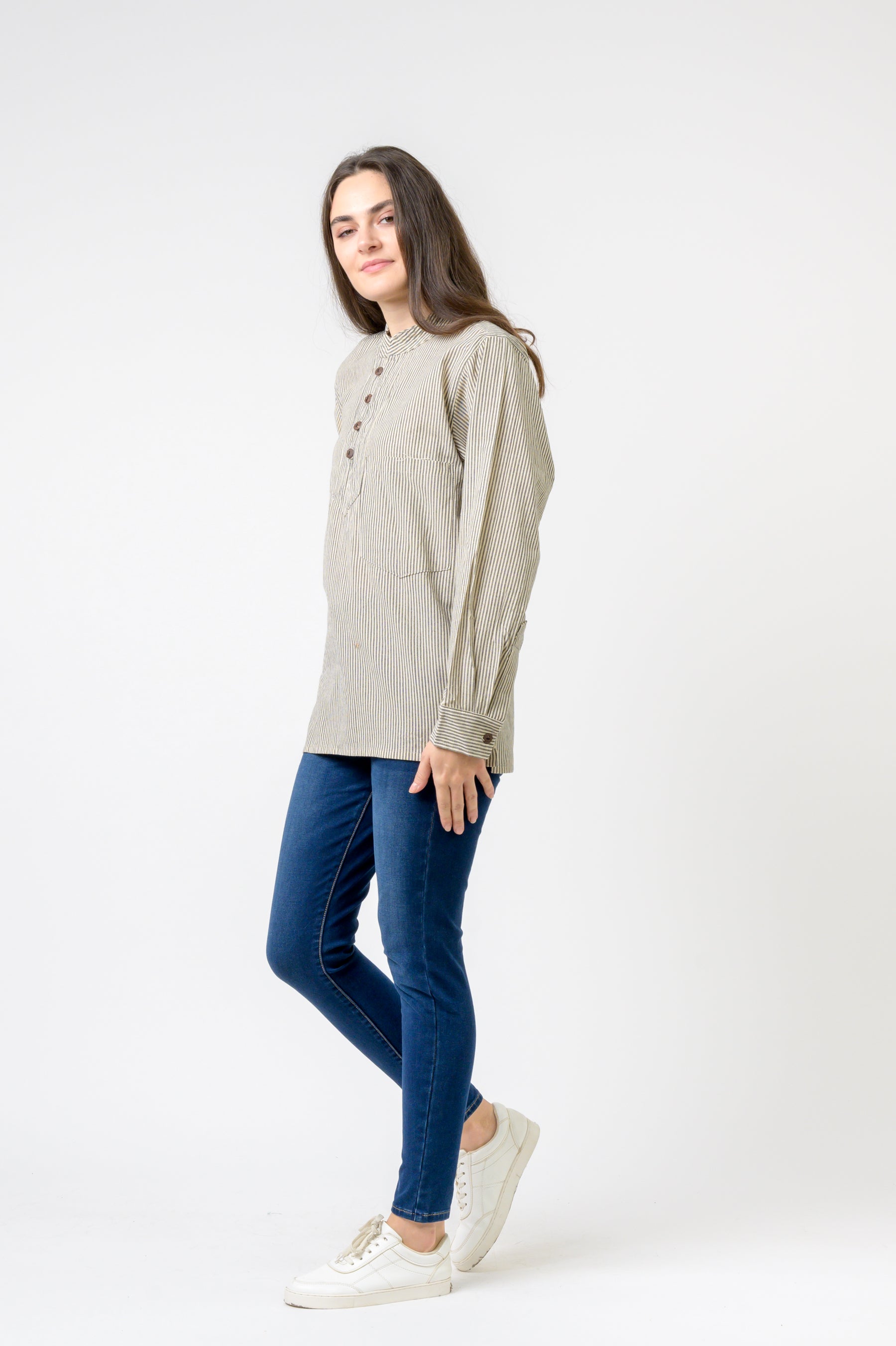 Striped Button & Pocket Shirt