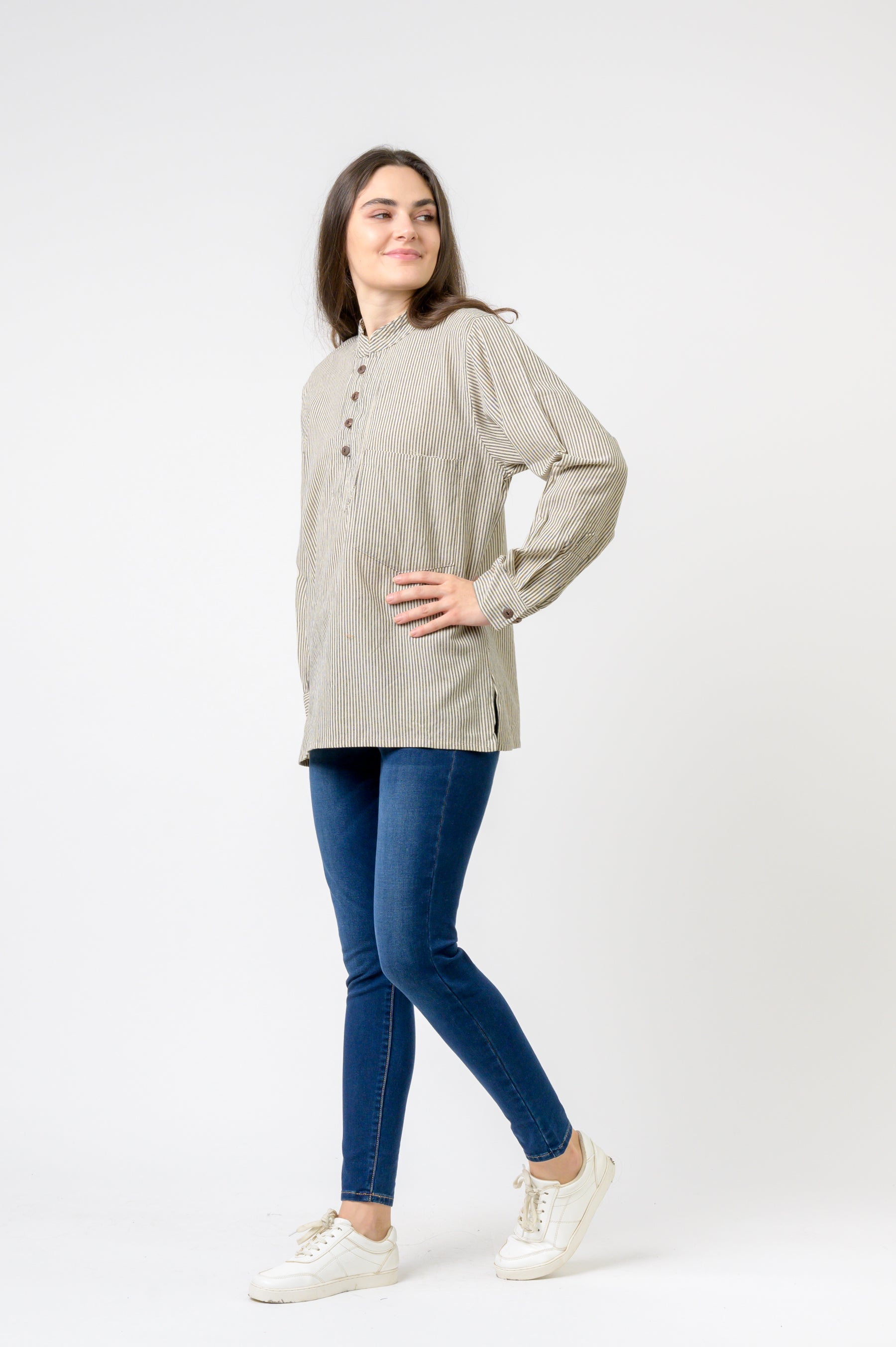 Striped Button & Pocket Shirt