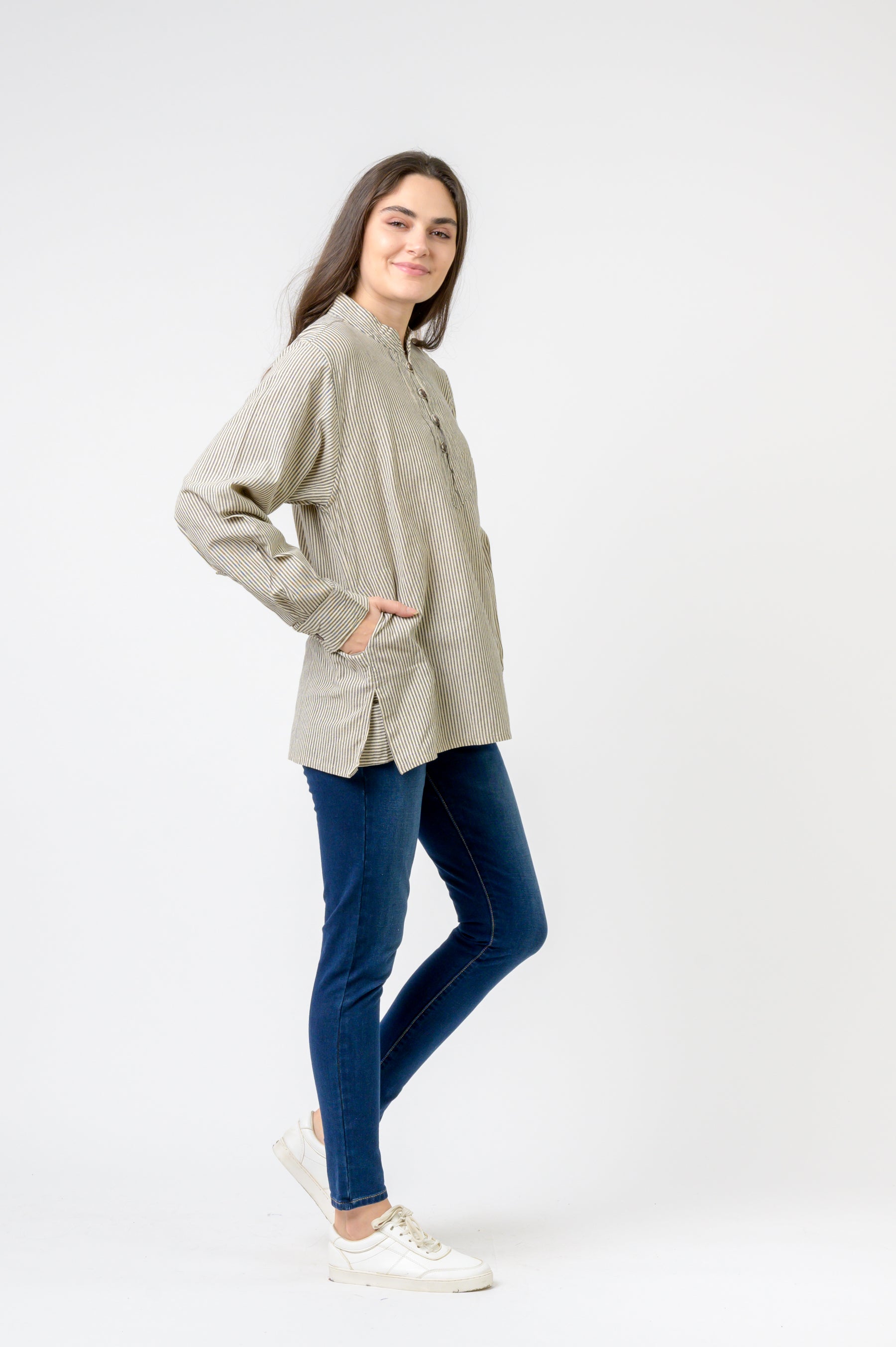 Striped Button & Pocket Shirt