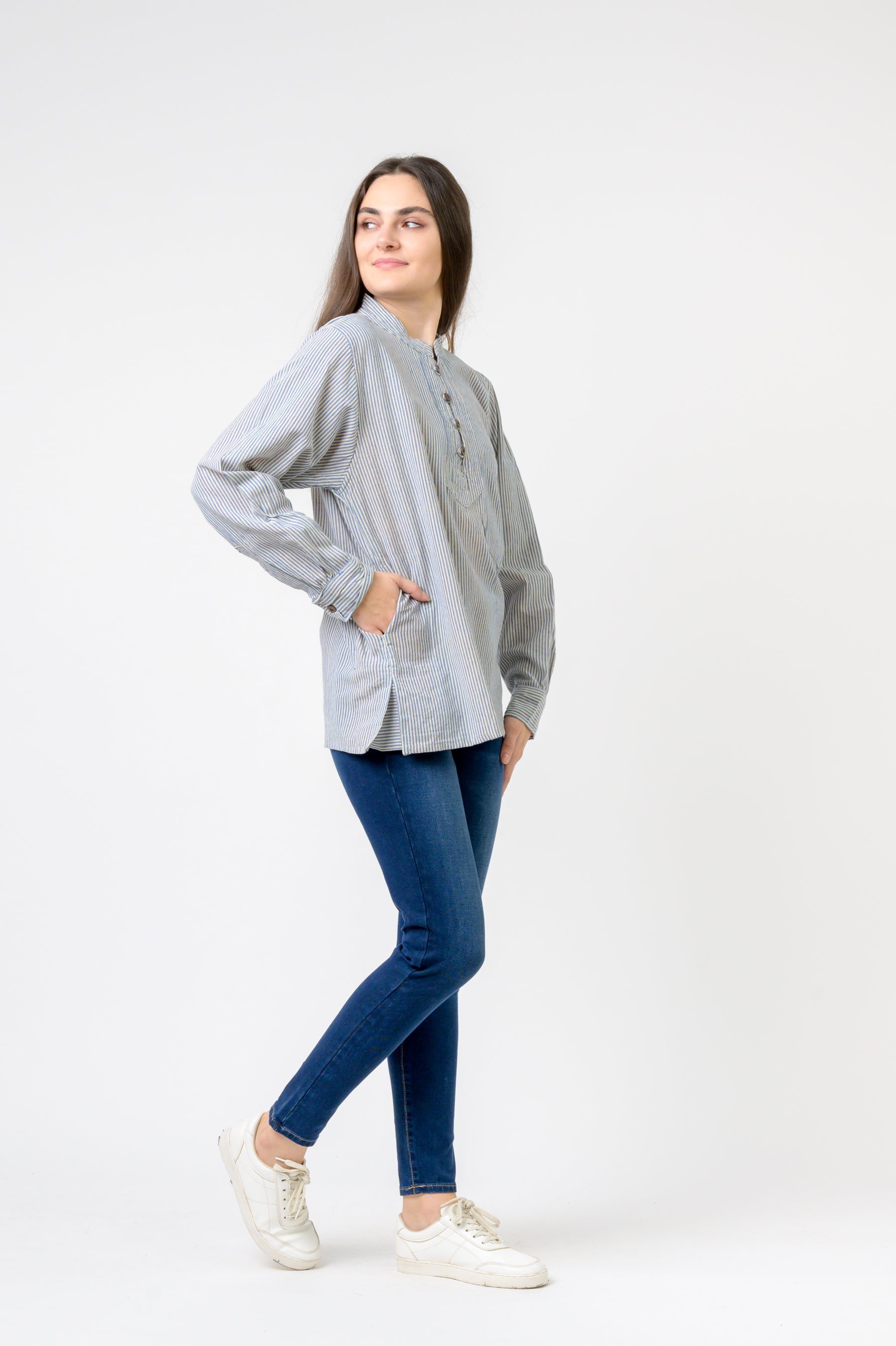 Striped Button & Pocket Shirt