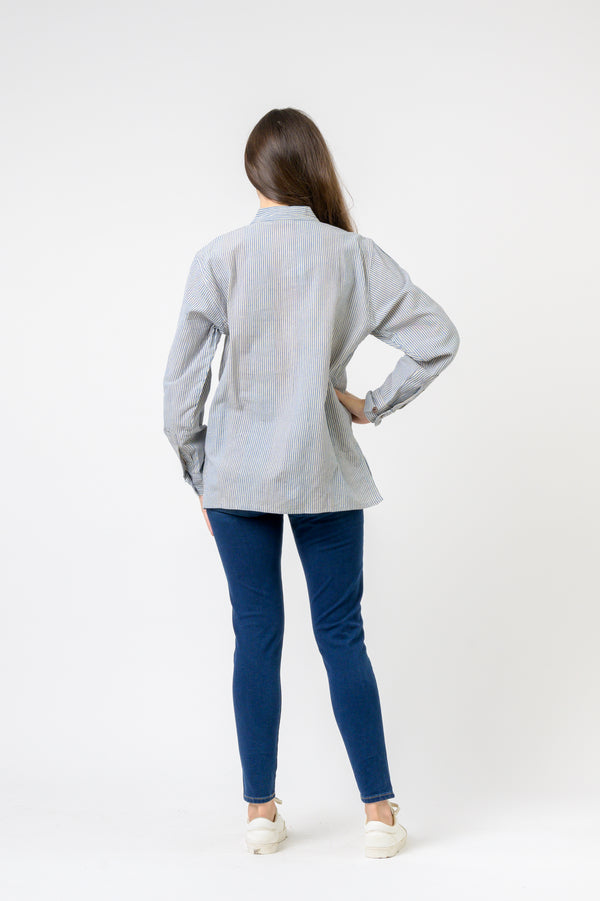 Striped Button & Pocket Shirt