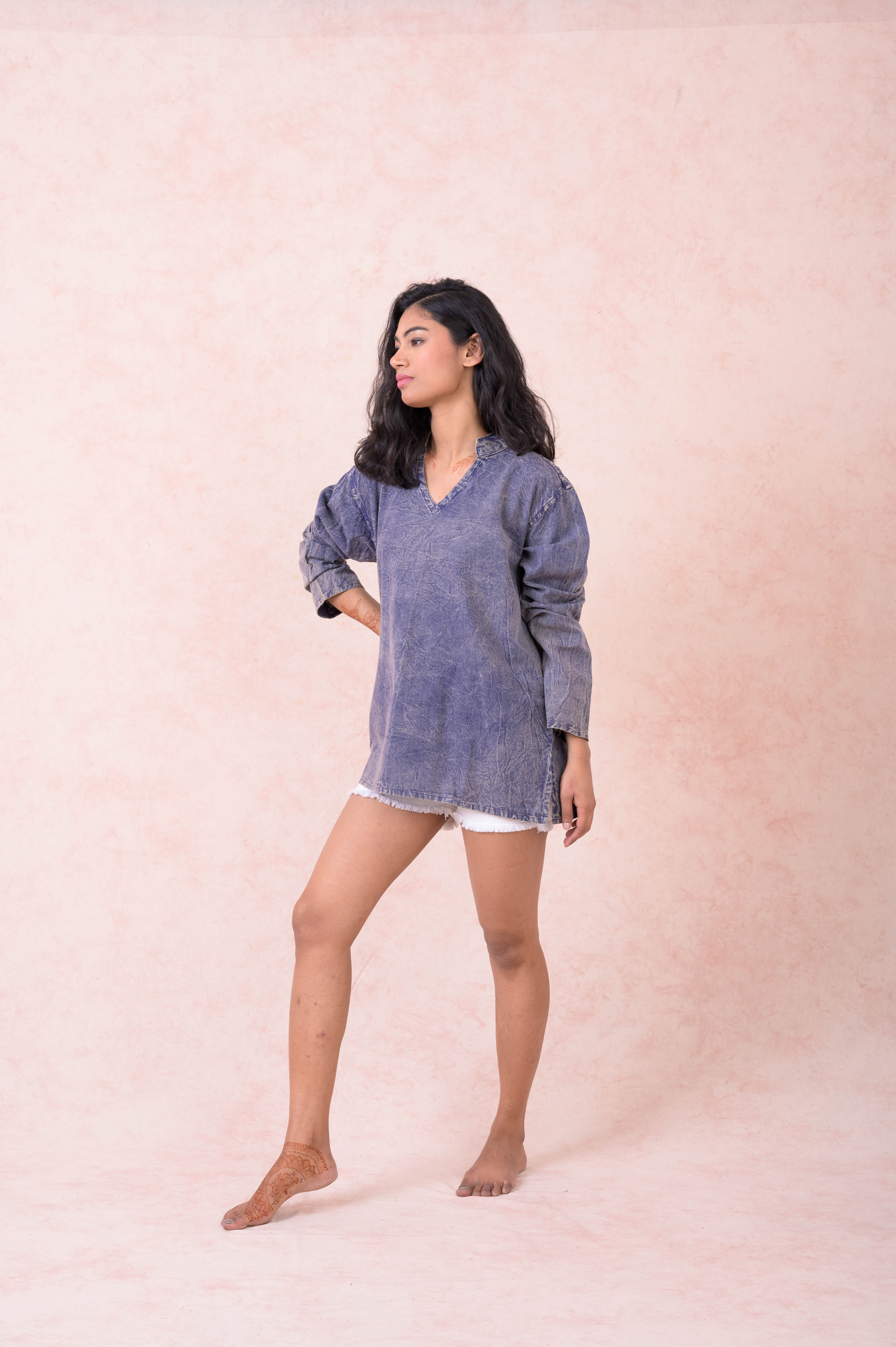 Solid Long Sleeve Top - Purple