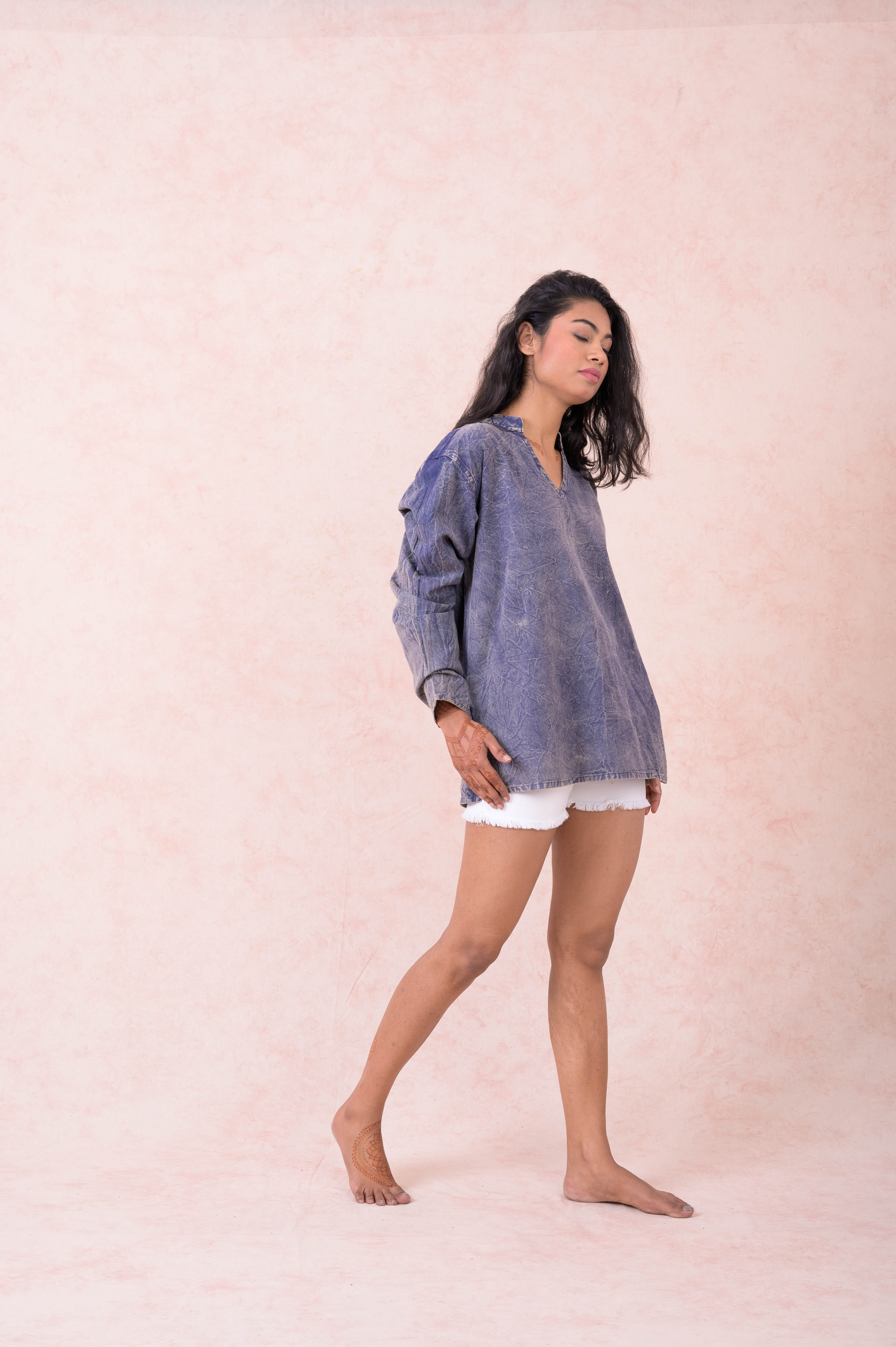 Solid Long Sleeve Top - Purple