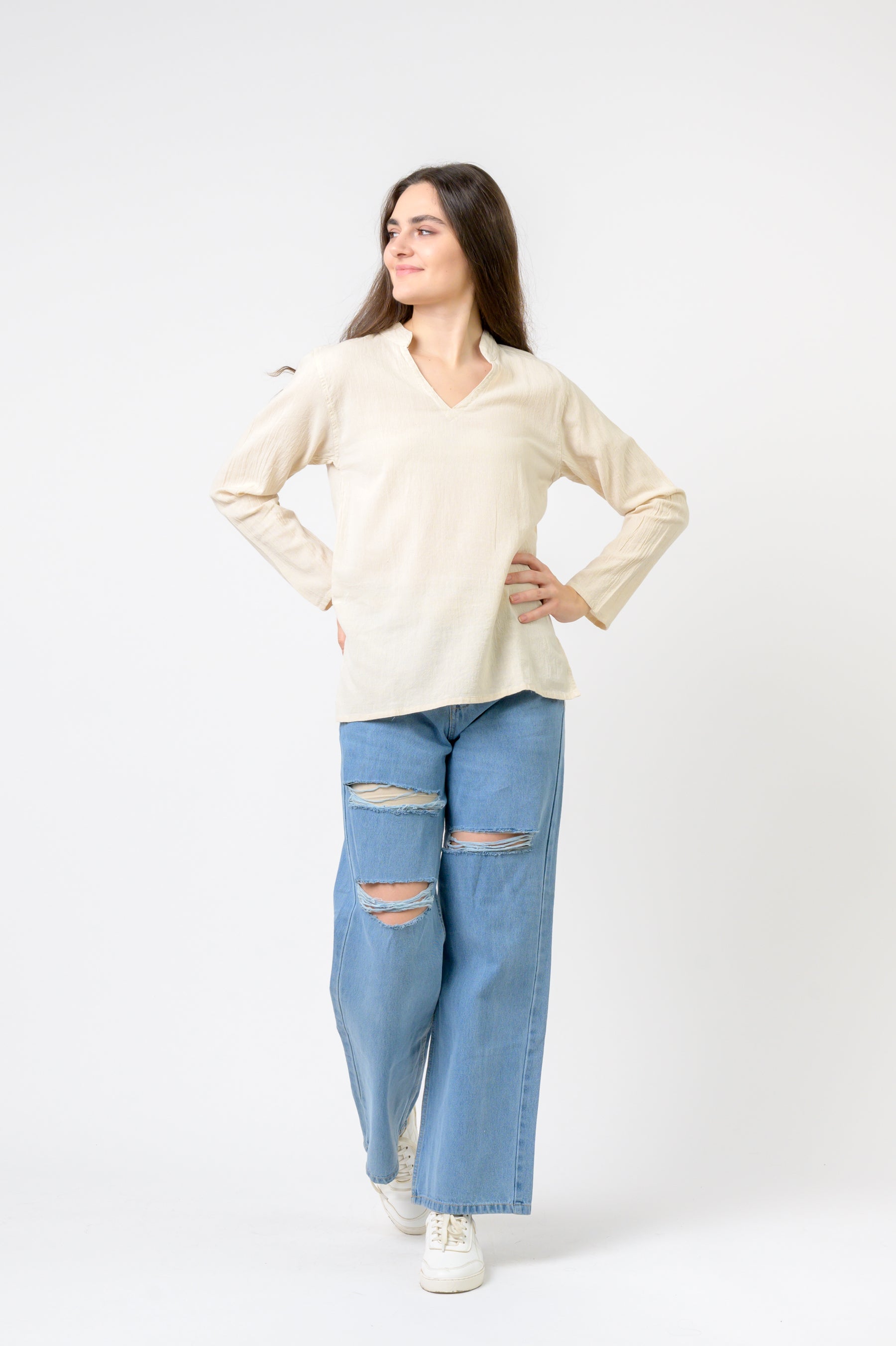 Solid Long Sleeve Top