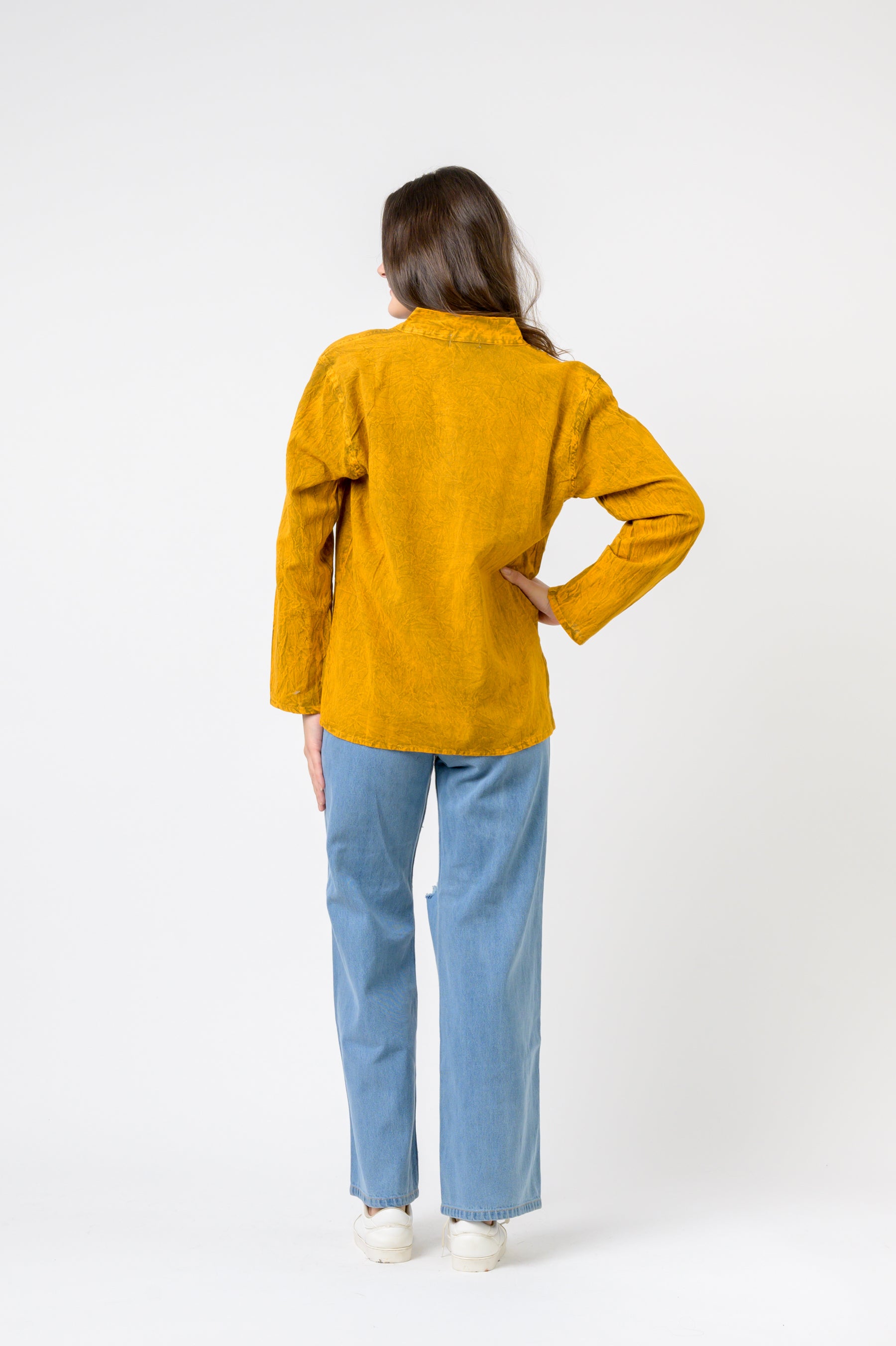 Solid Long Sleeve Top - Yellow