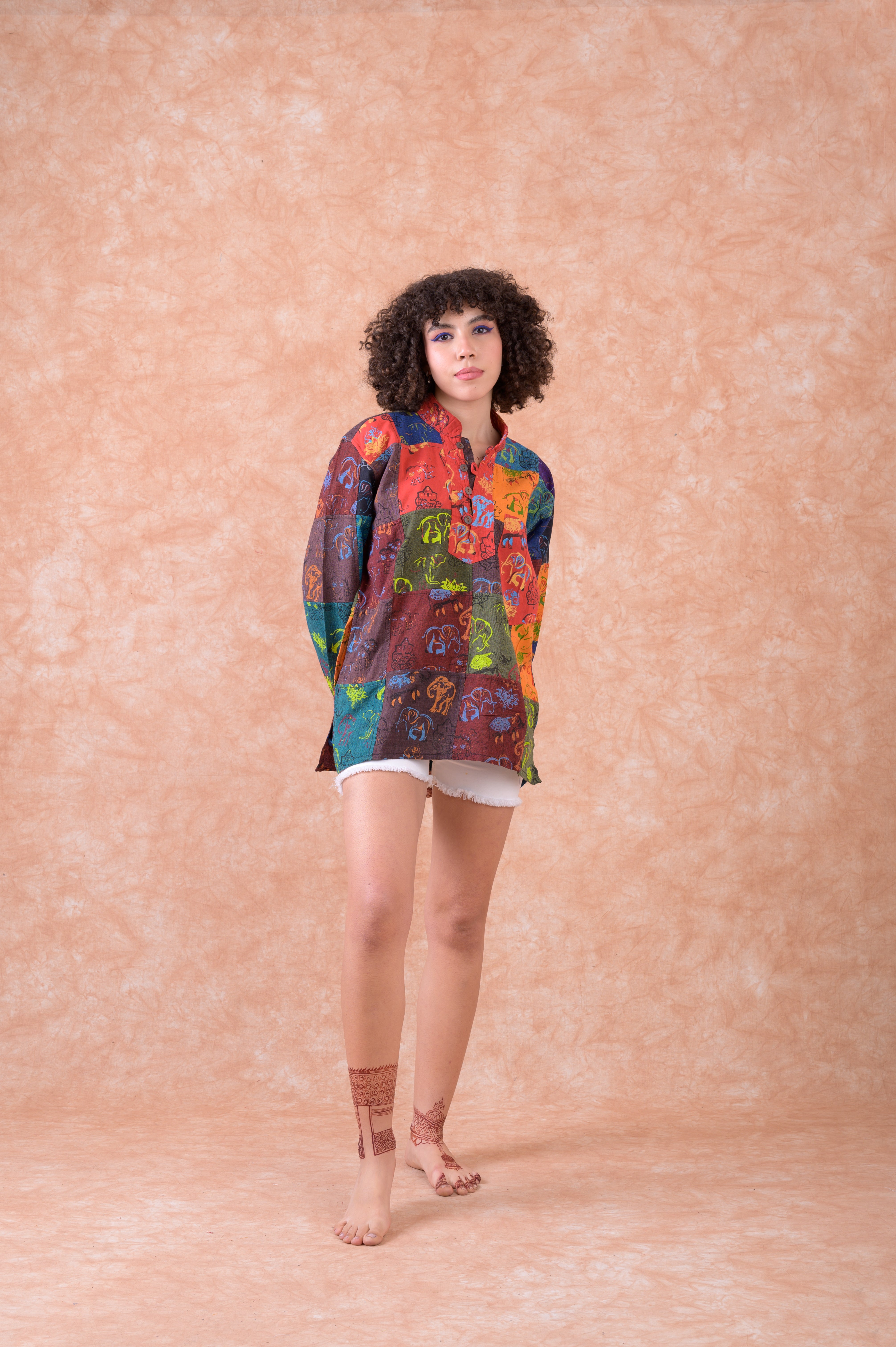 Pattern Print Shirt - Multicolor