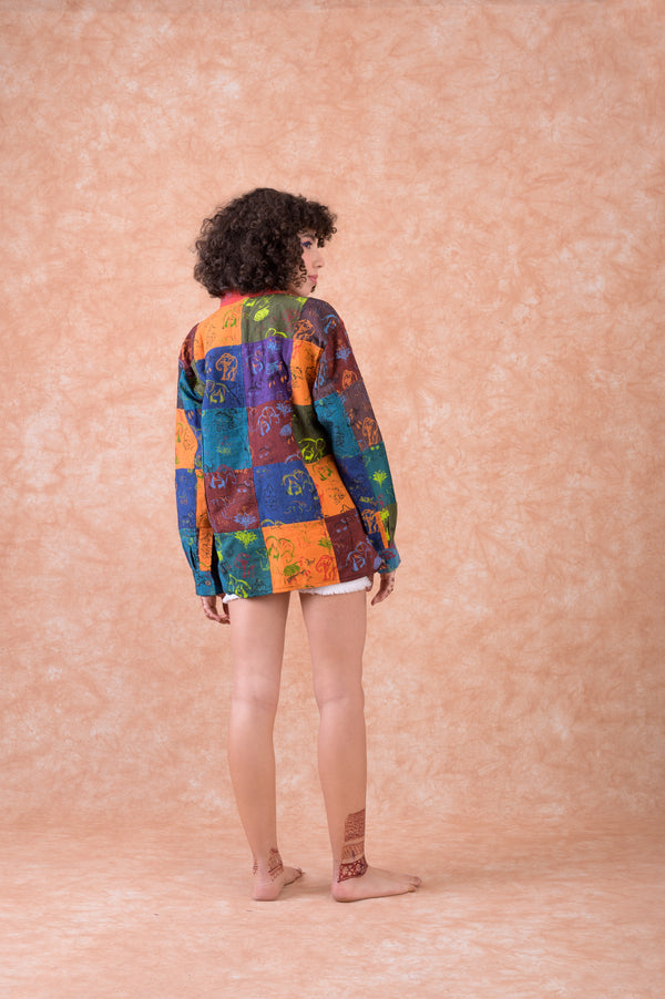 Pattern Print Shirt - Multicolor