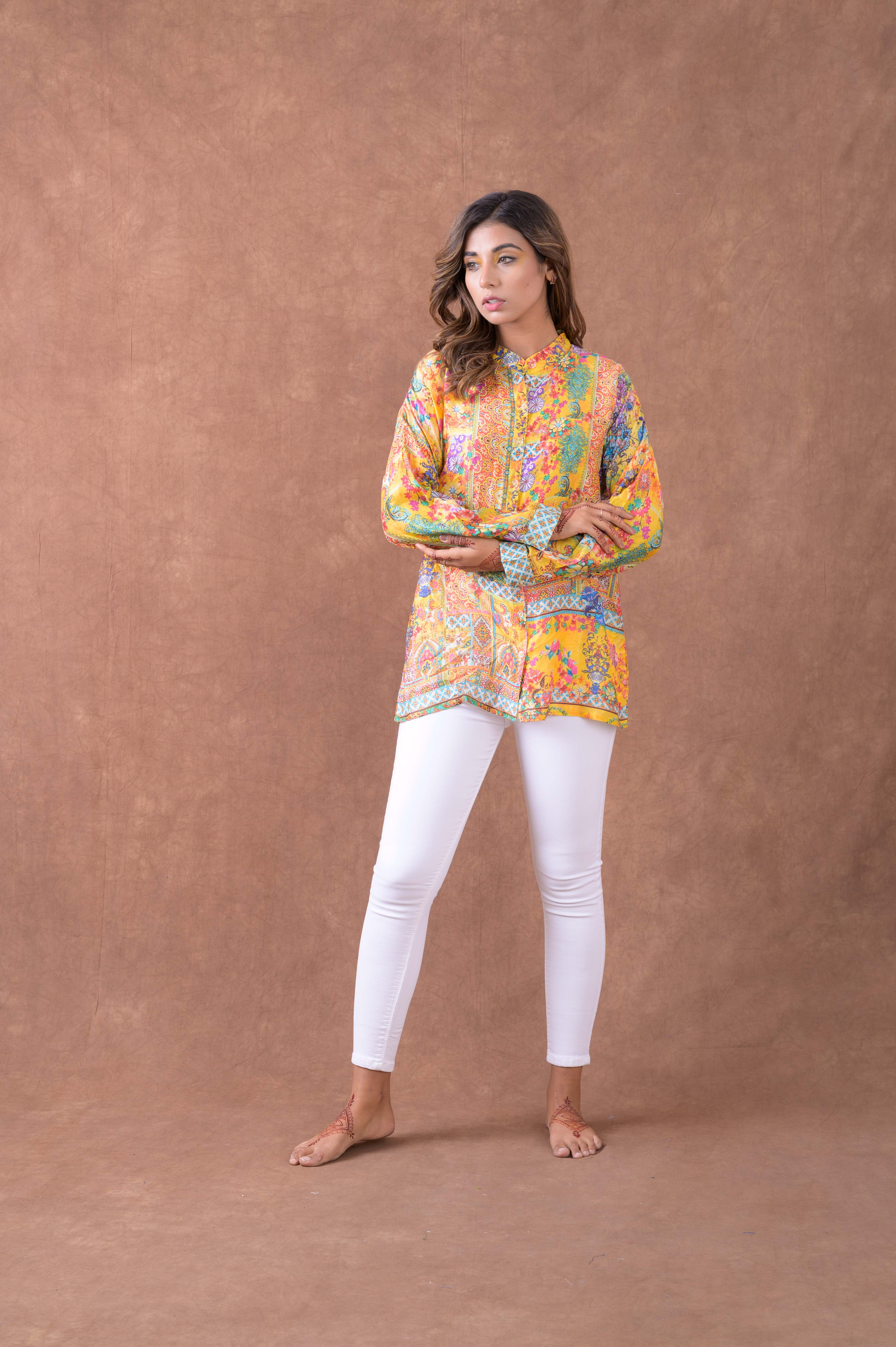 Silk Collar Shirt