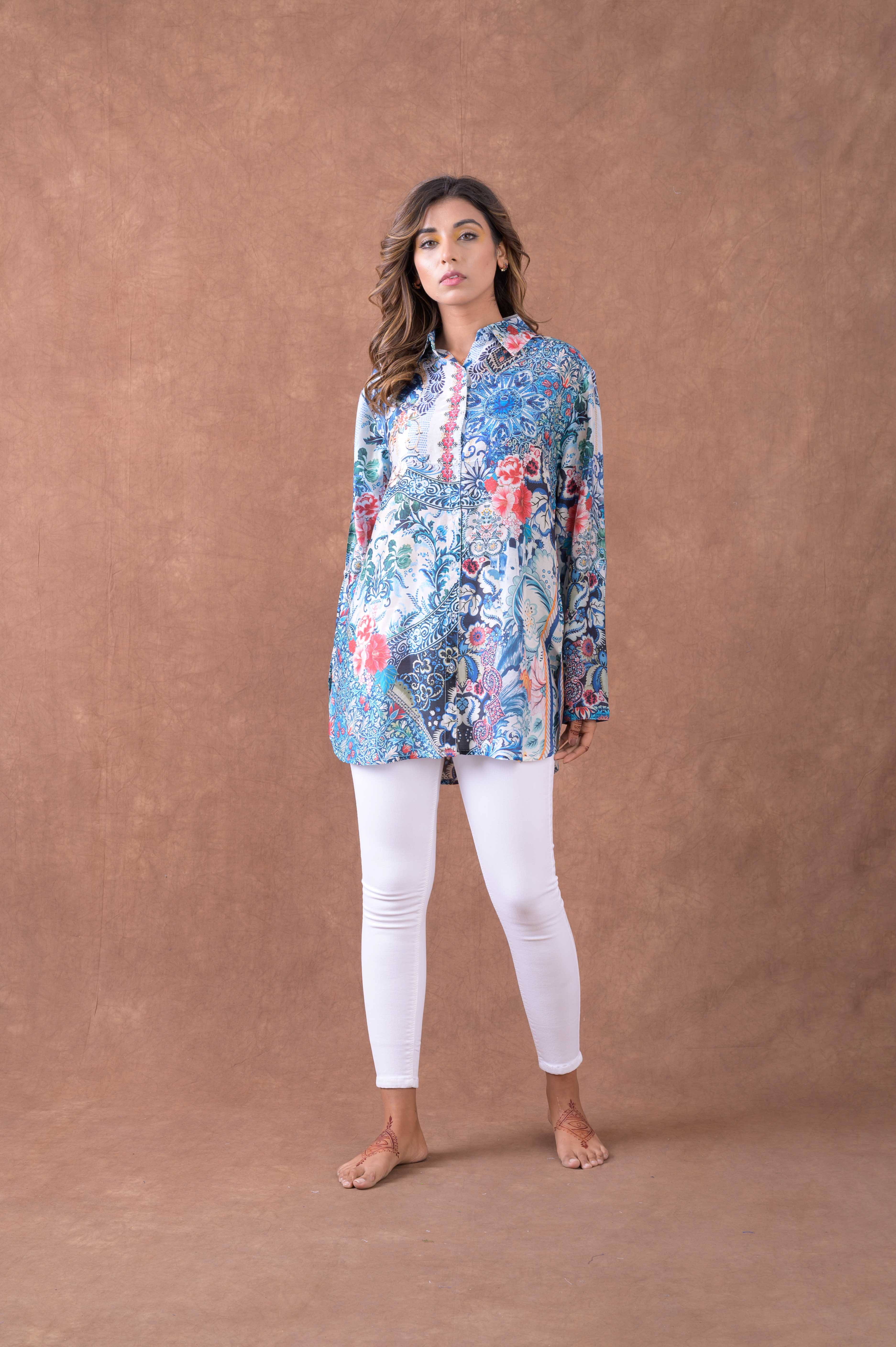 Silk Collar Shirt