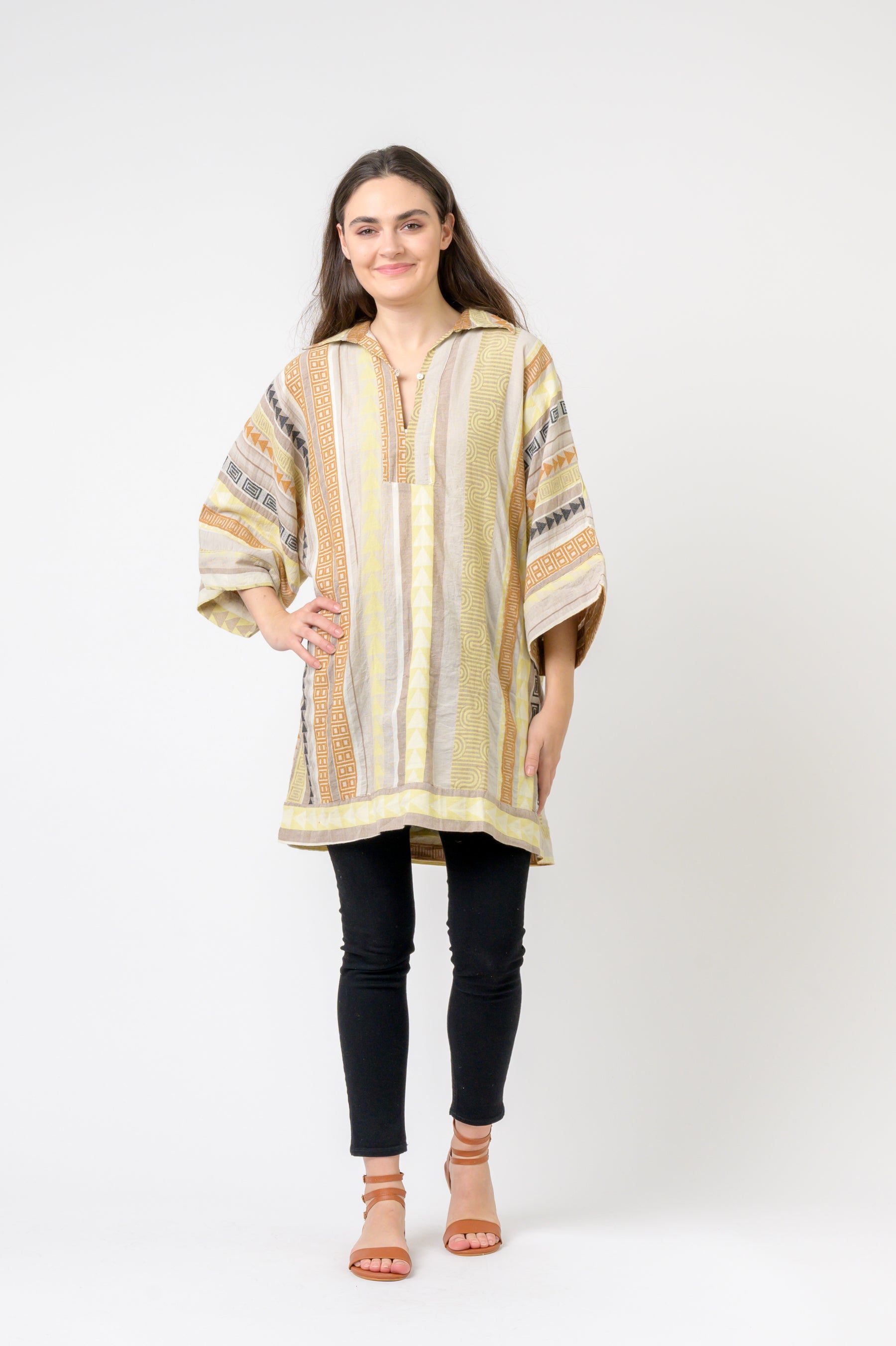 Colorful Short Kaftan - Multicolor