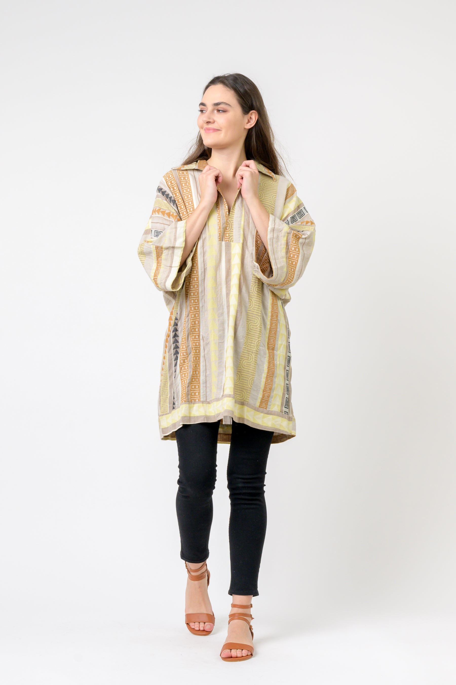 Colorful Short Kaftan - Multicolor