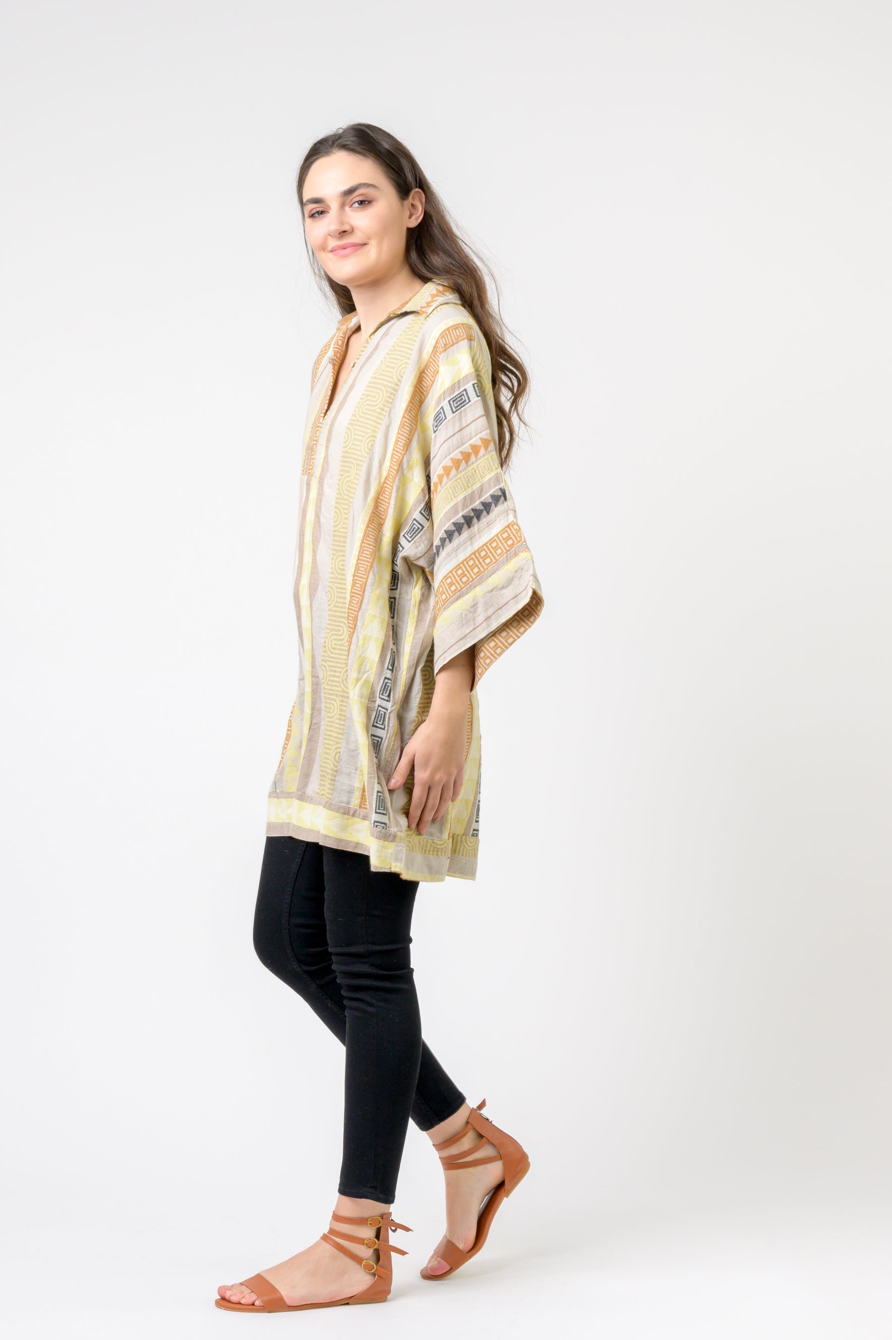 Colorful Short Kaftan - Multicolor