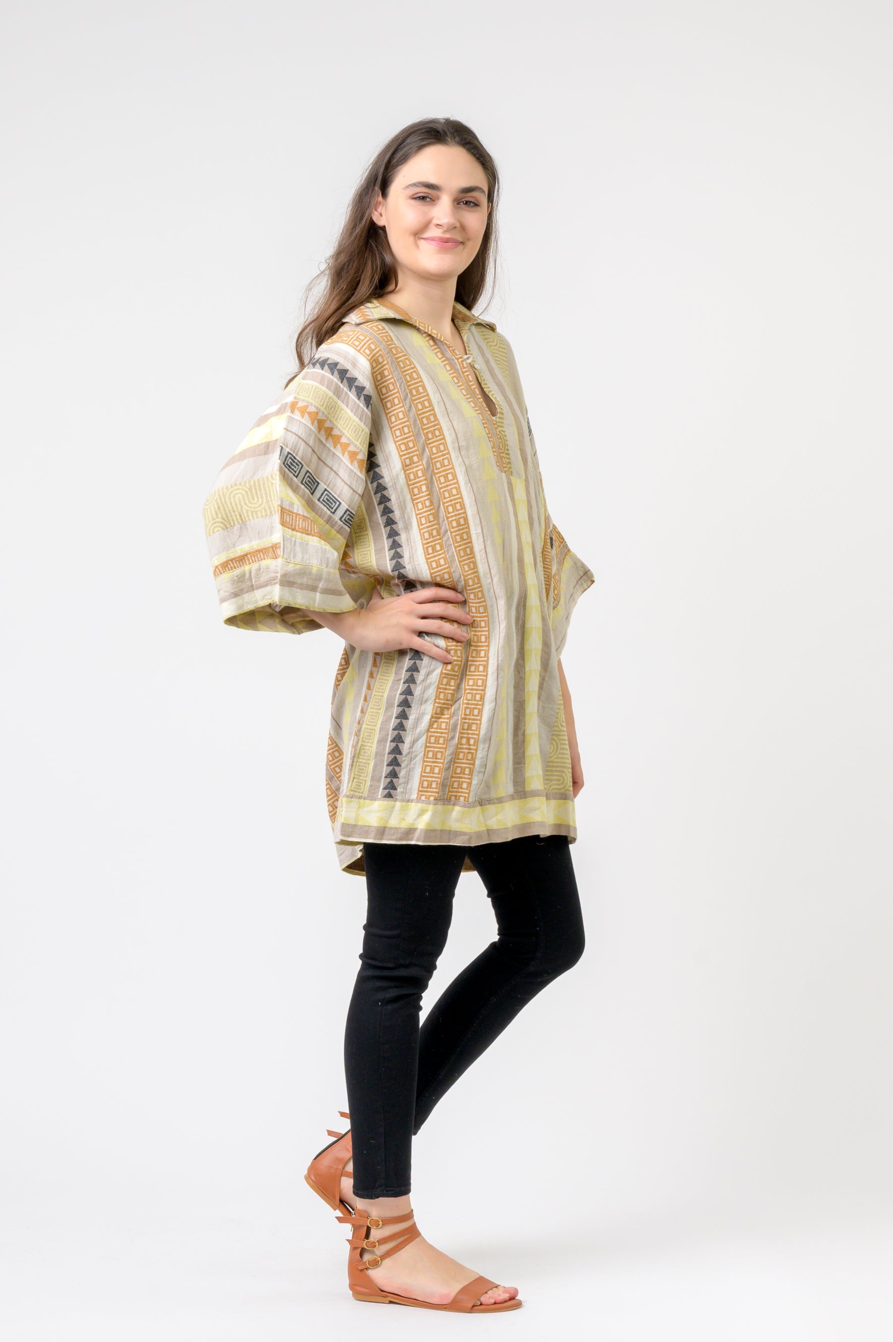 Colorful Short Kaftan - Multicolor