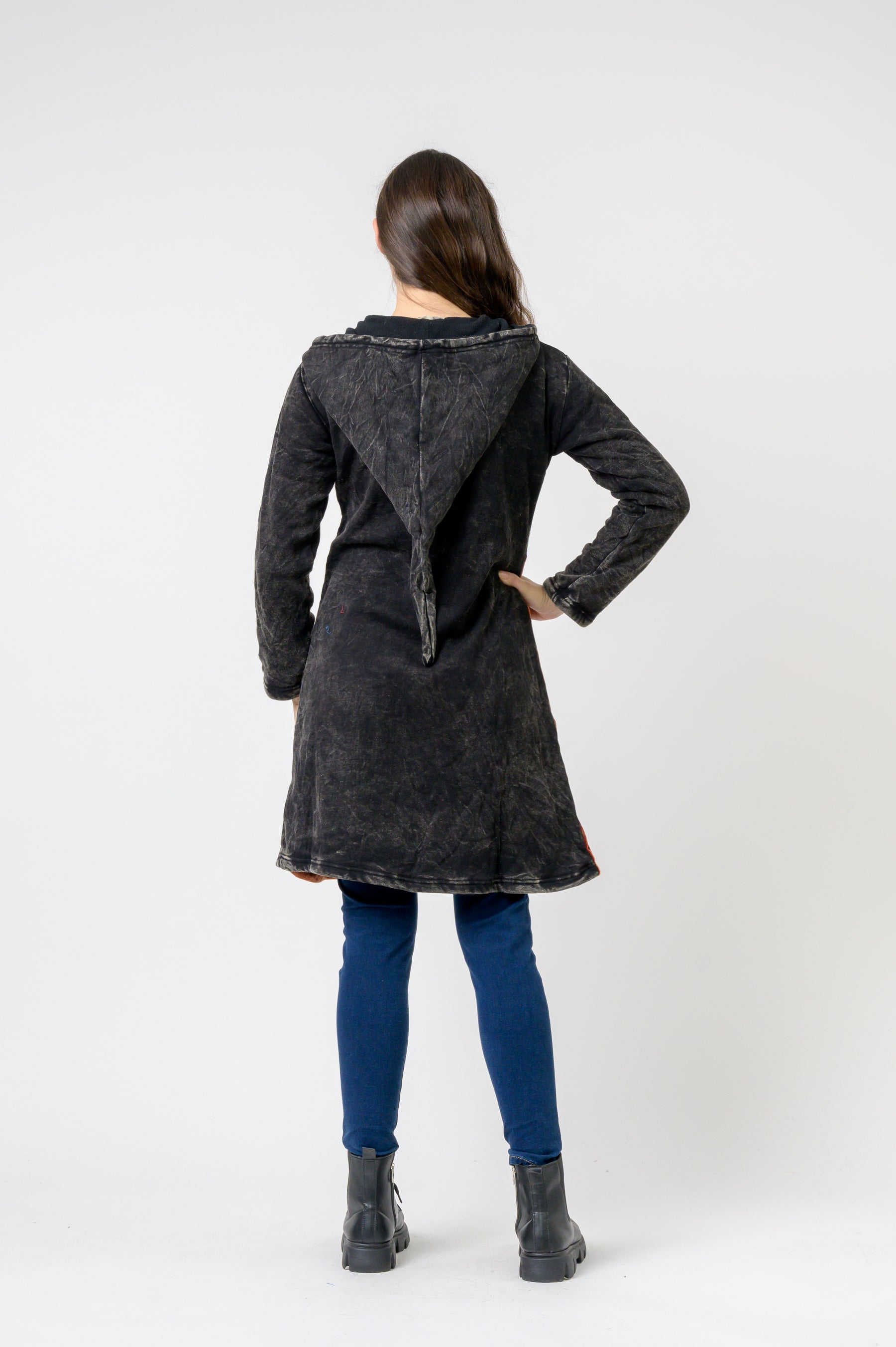 Patterned Long Sleeve Cotton Top