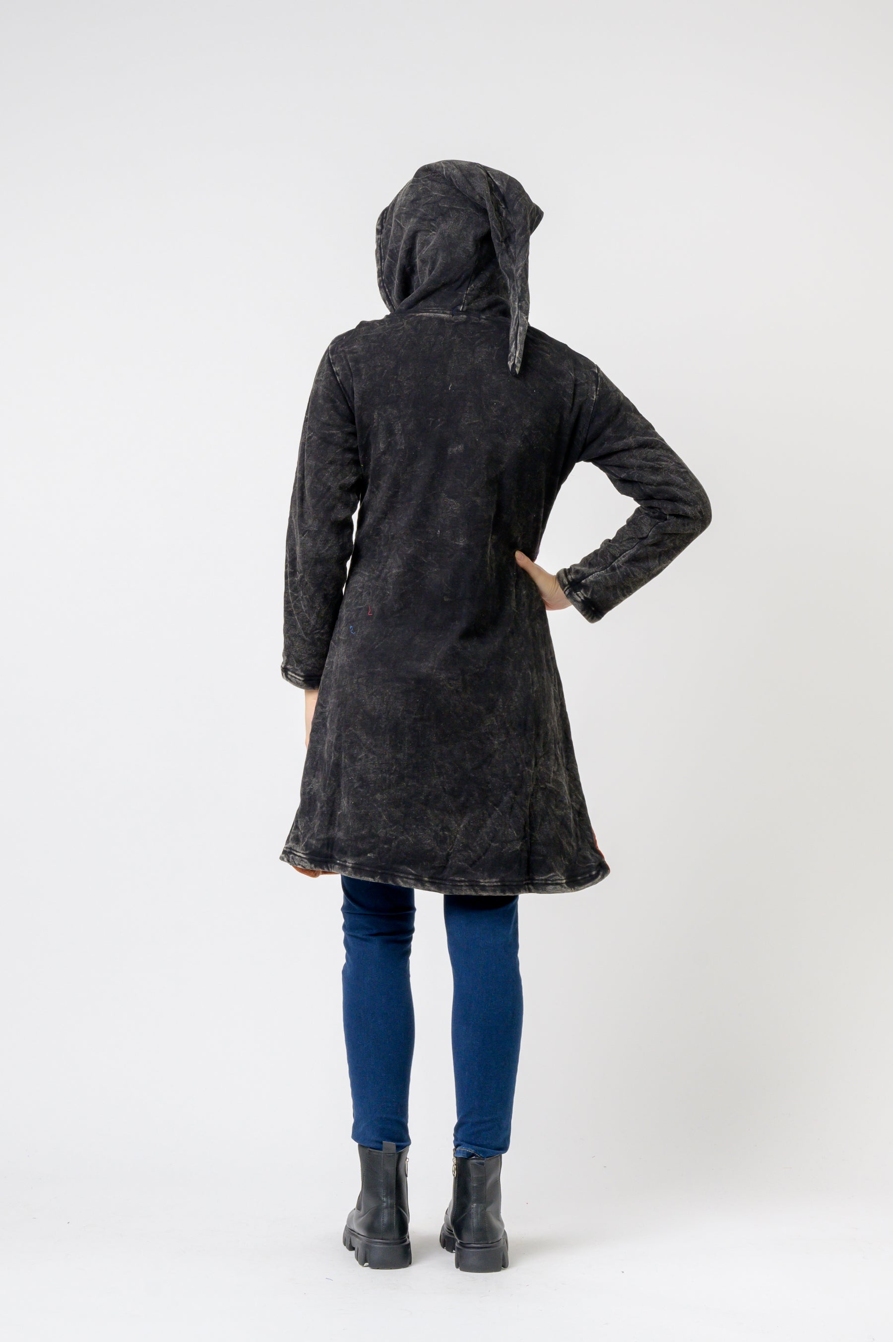 Patterned Long Sleeve Cotton Top