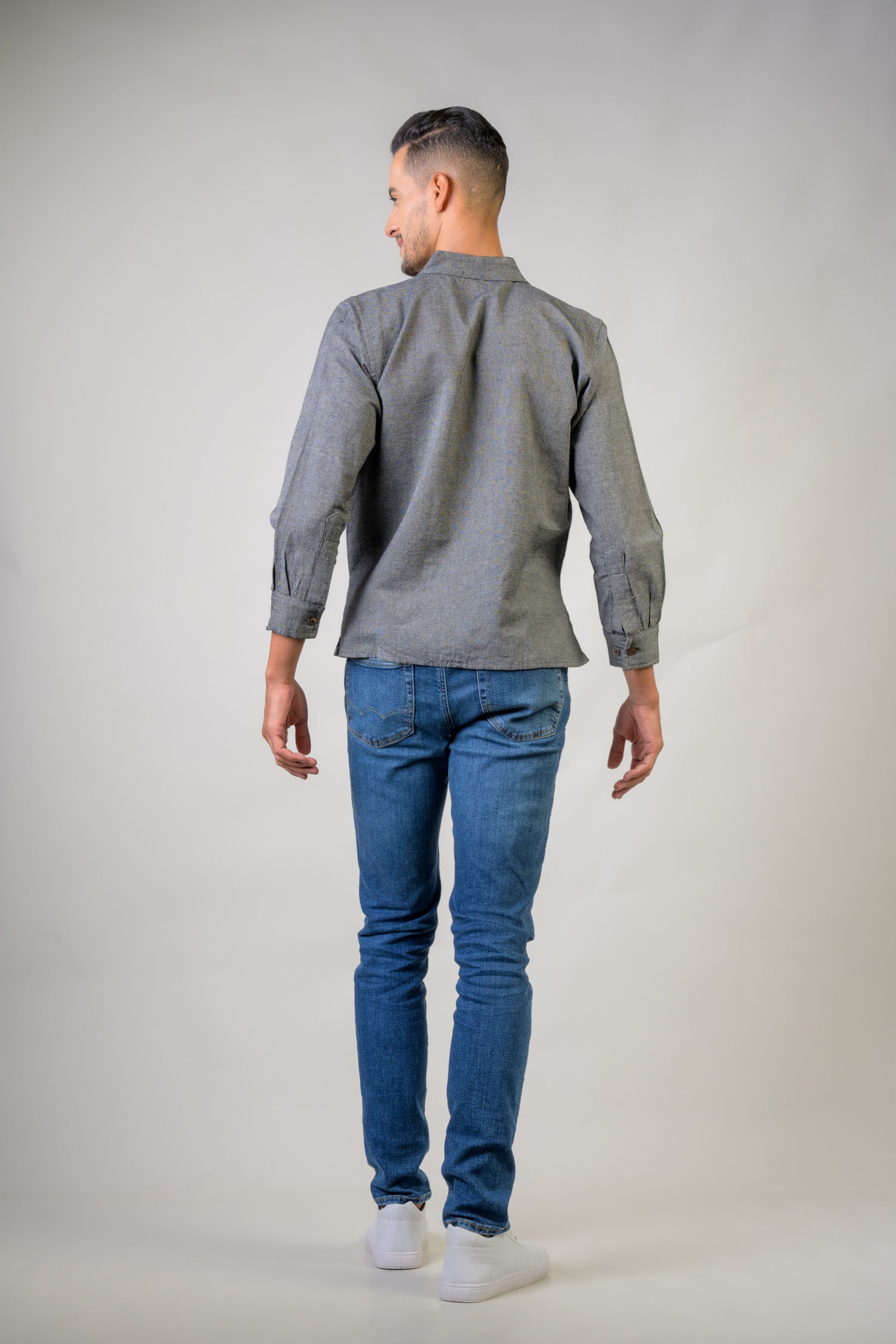 Rhea Cotton Pocket Shirt Grey / Small