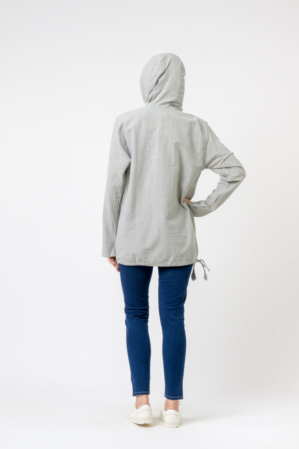 Om Print Lite Hoodie - Grey