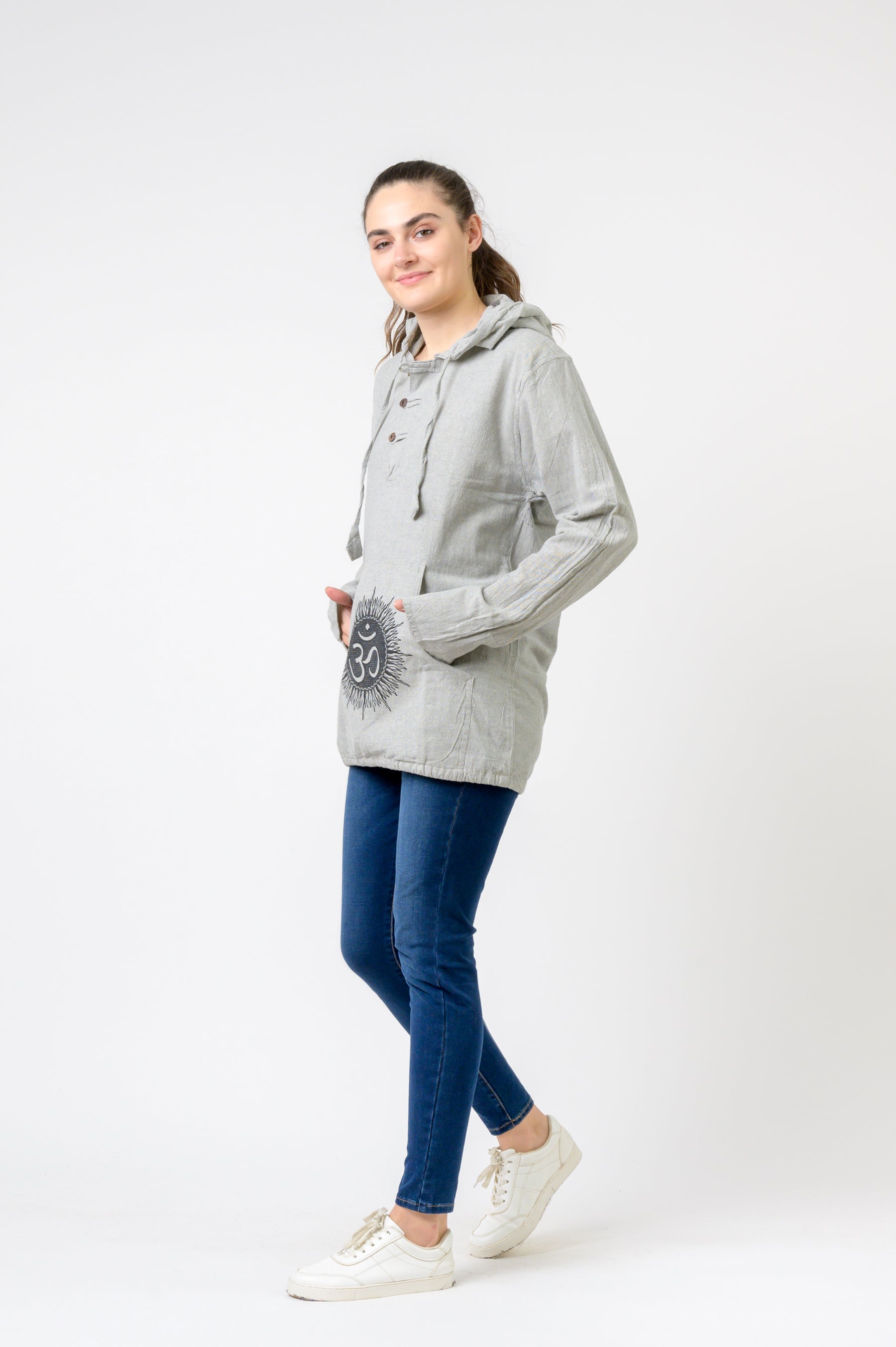 Om Print Lite Hoodie