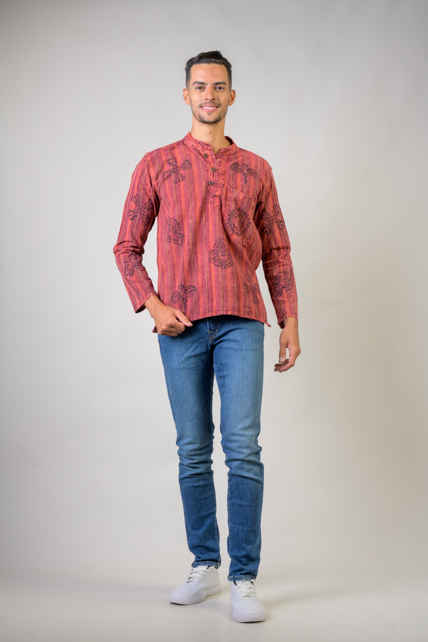 Cotton Wass Shirt - Maroon