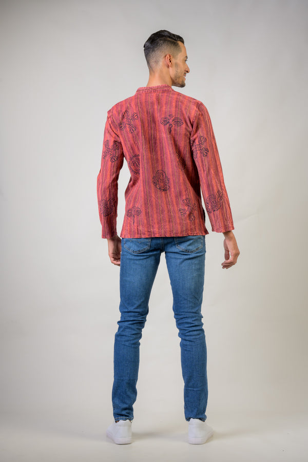 Cotton Wass Shirt - Maroon