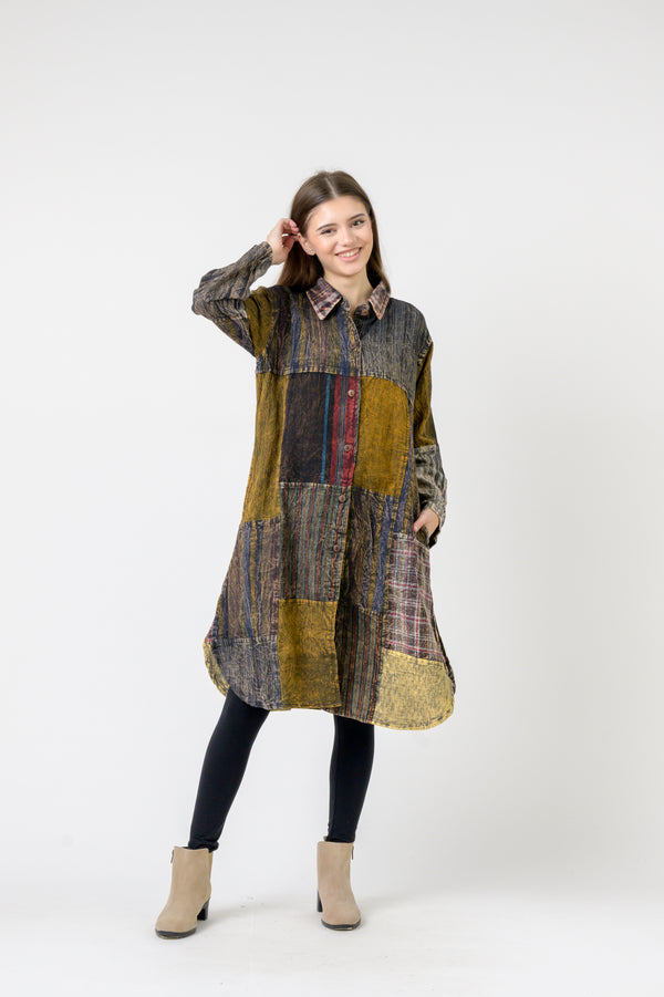 Rhea Collared Cotton Full Sleeve Long shirt