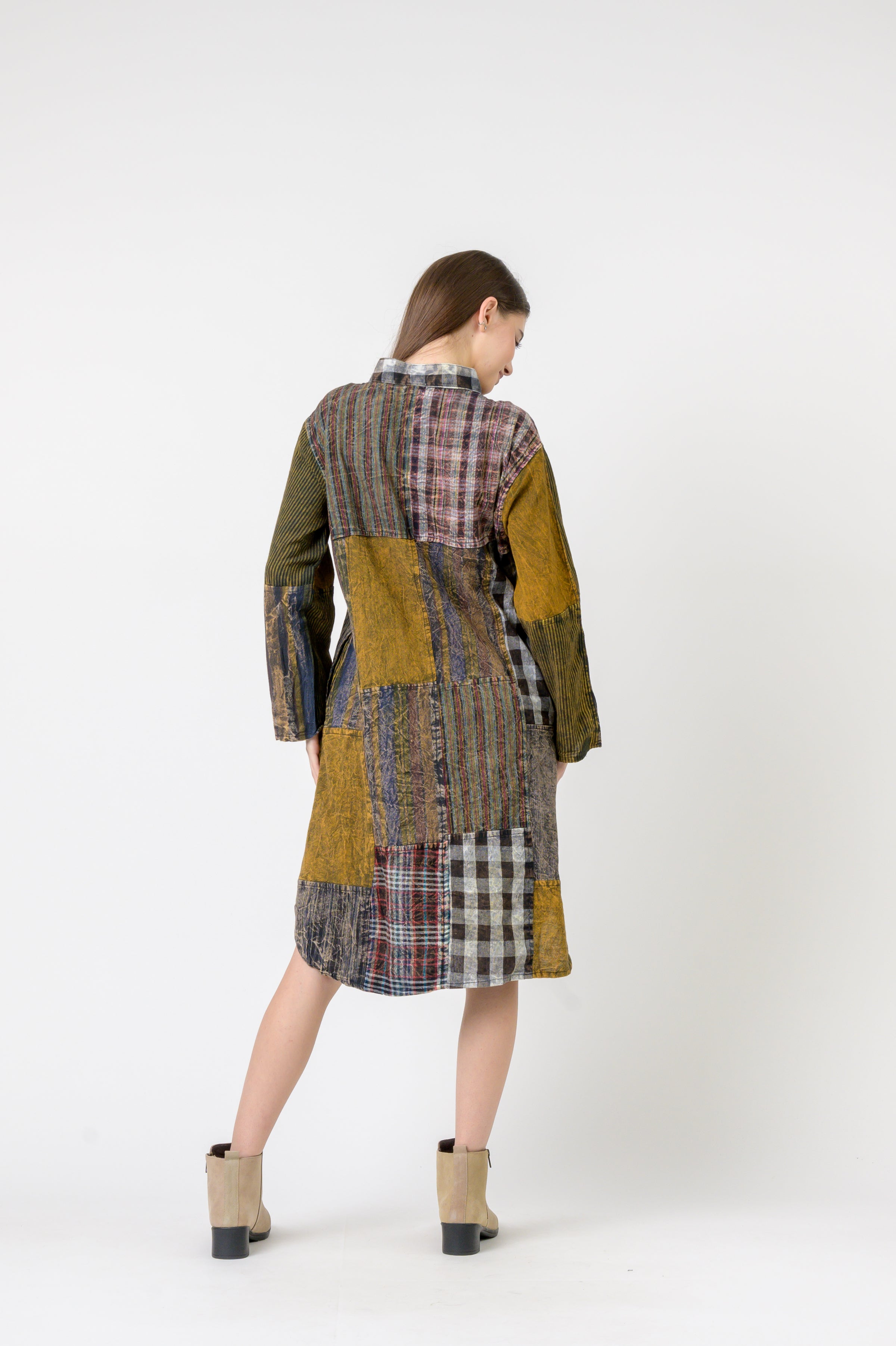 Mandarin Collar Cotton Casual Wear