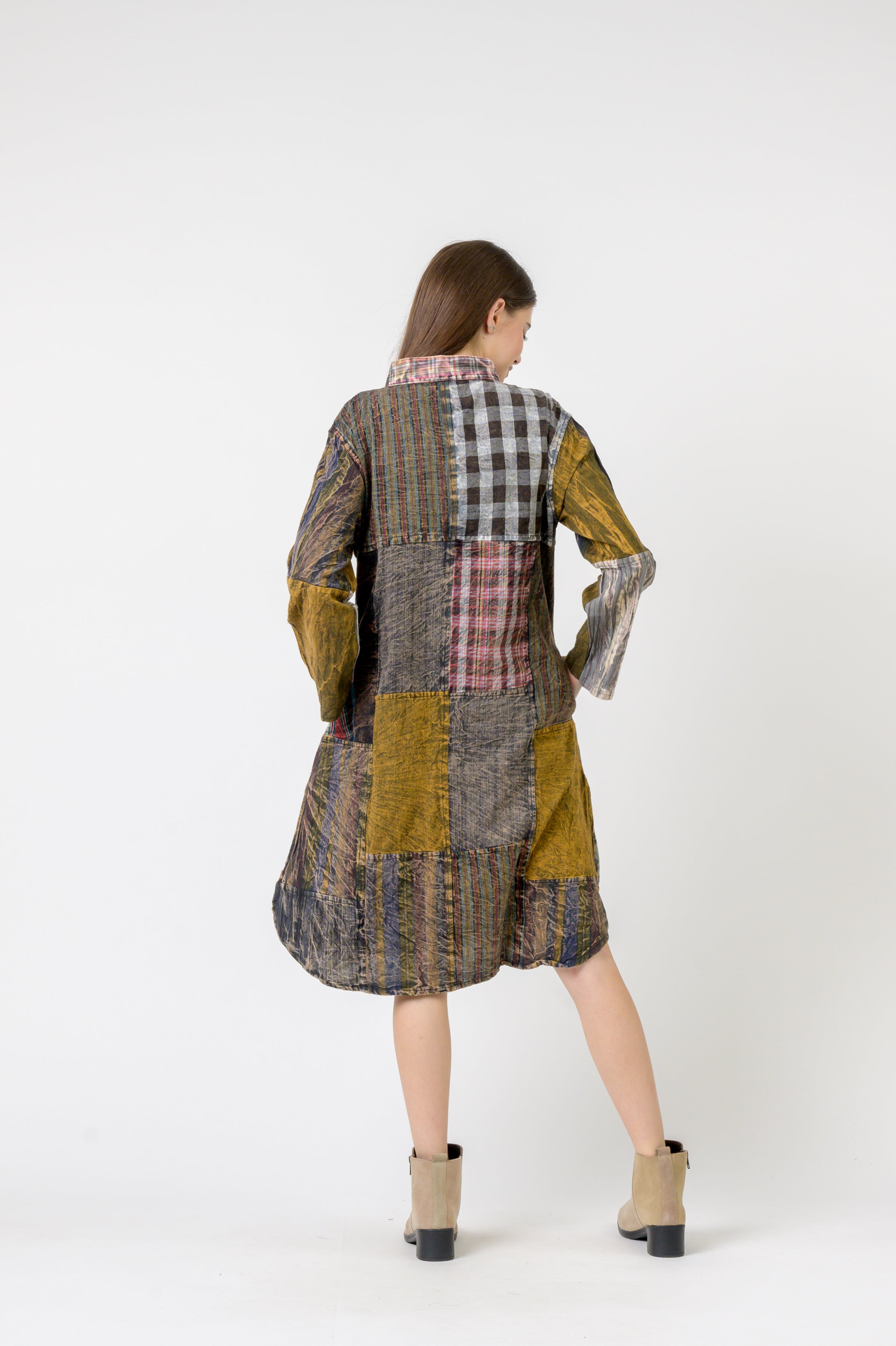 Mandarin Collar Cotton Casual Wear