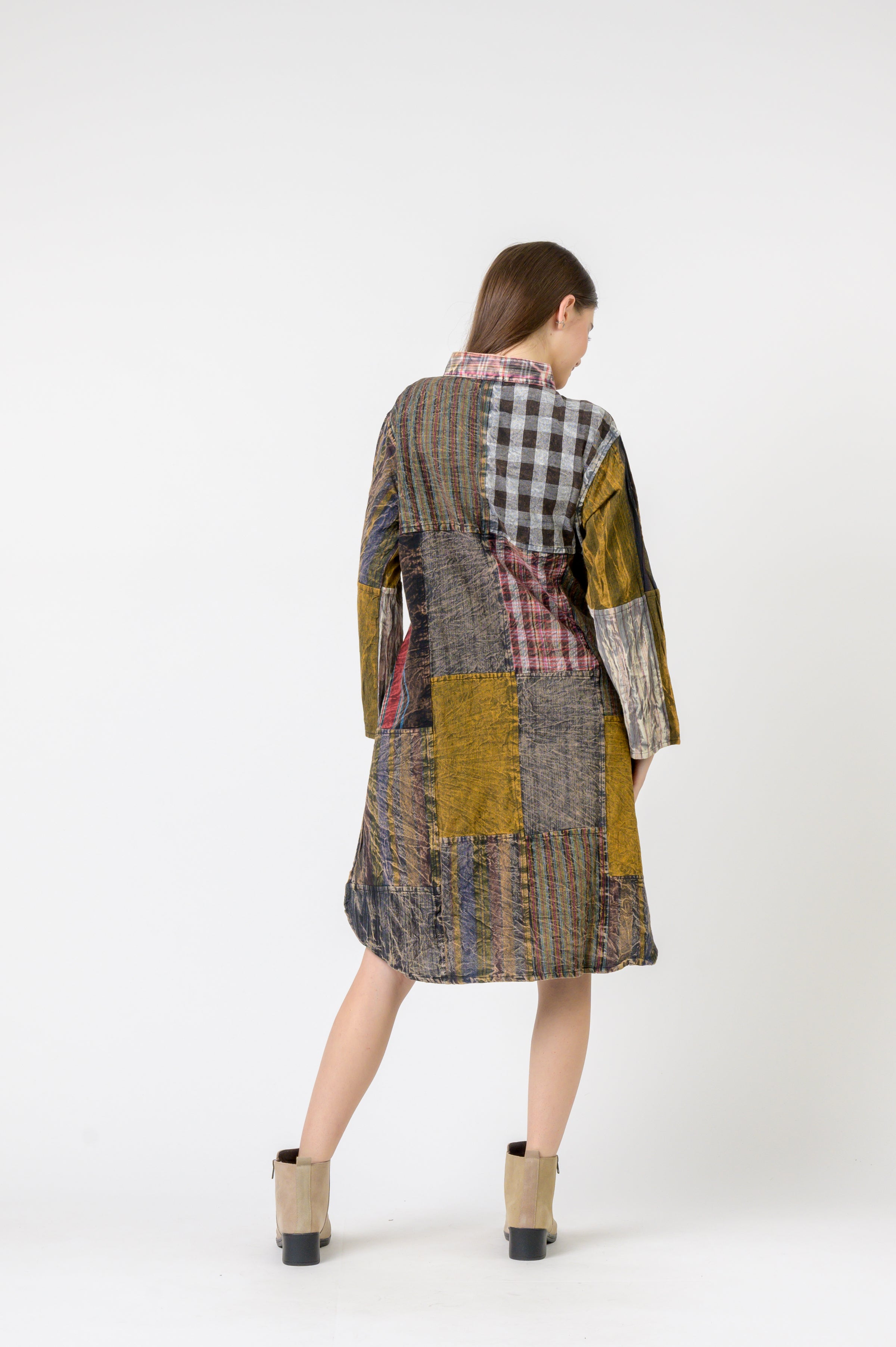 Mandarin Collar Cotton Casual Wear