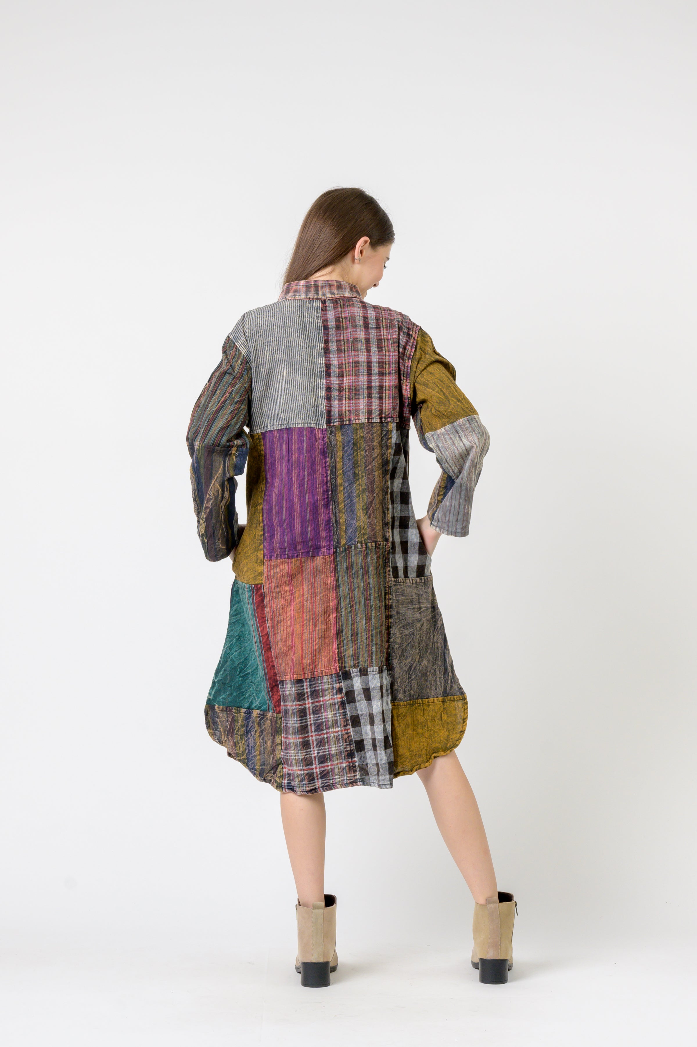 Mandarin Collar Cotton Casual Wear