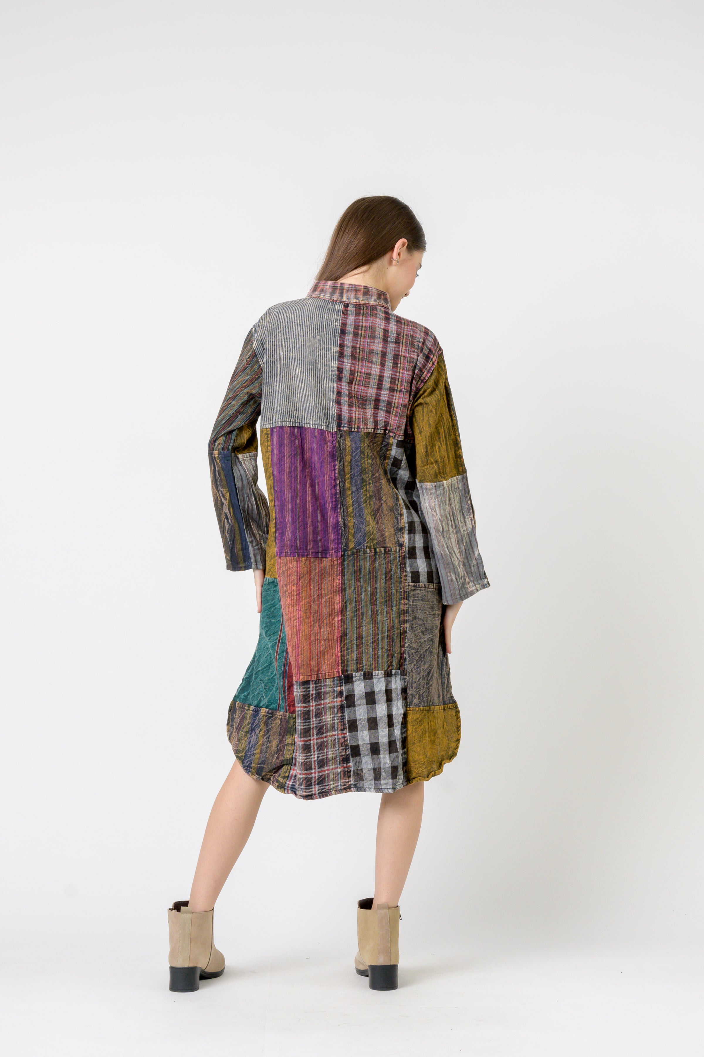 Mandarin Collar Cotton Casual Wear