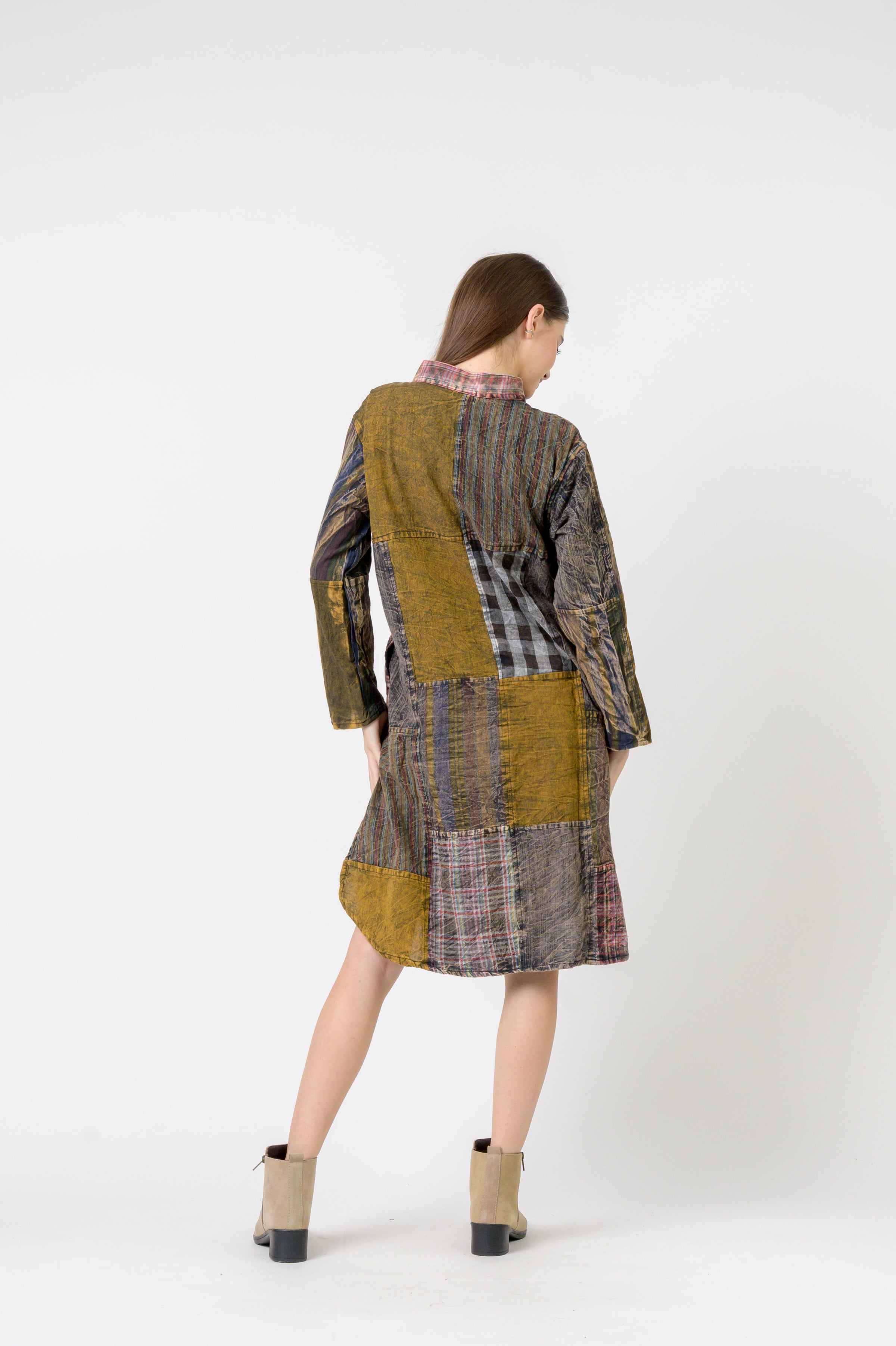 Mandarin Collar Cotton Casual Wear