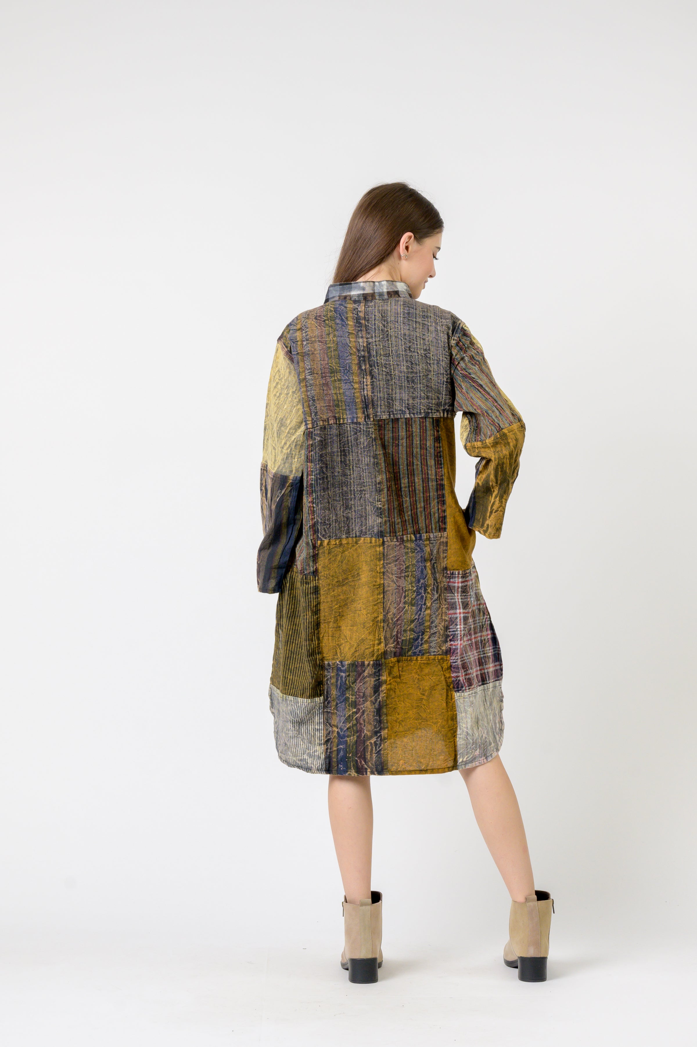 Mandarin Collar Cotton Casual Wear