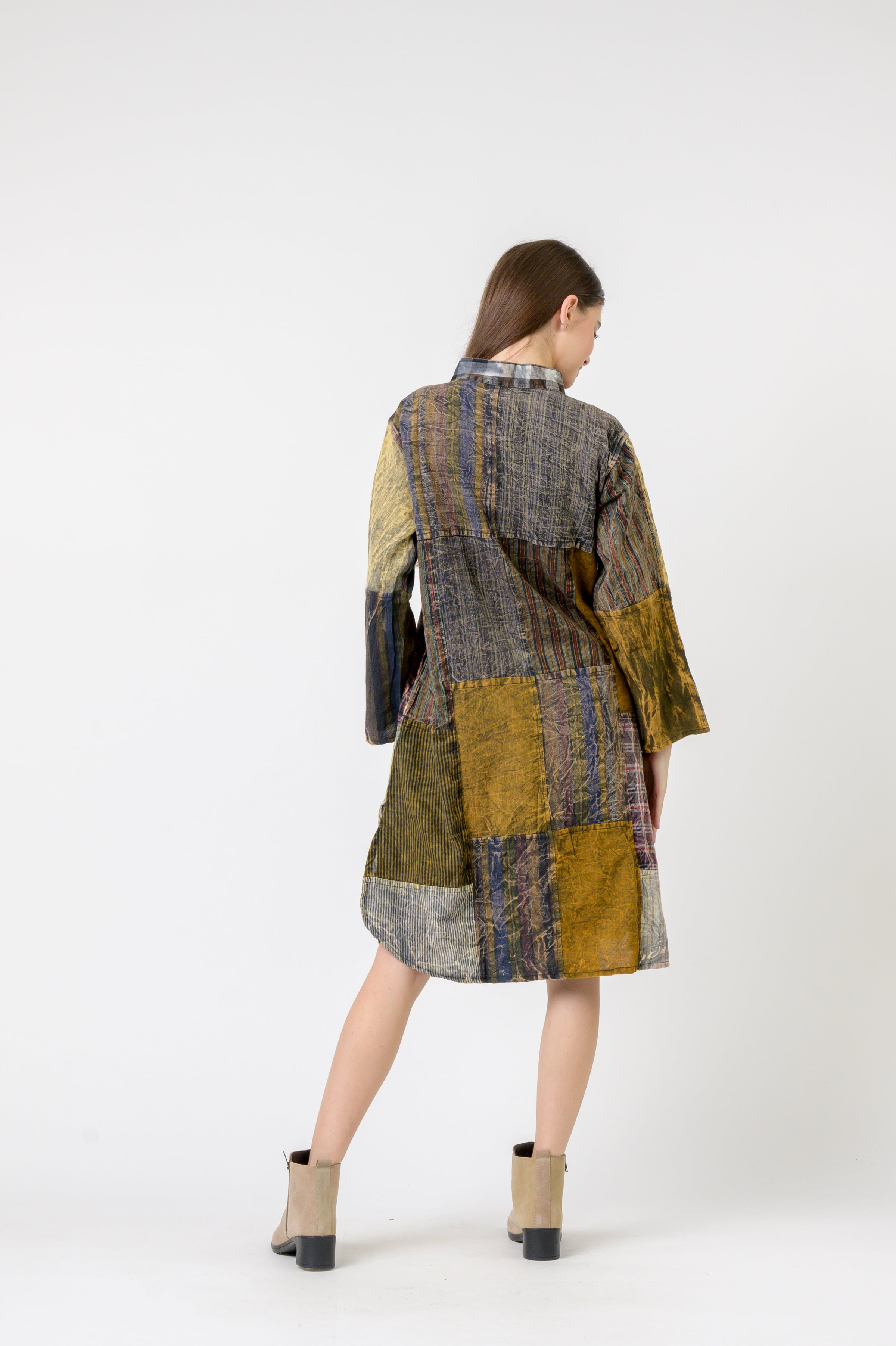 Mandarin Collar Cotton Casual Wear