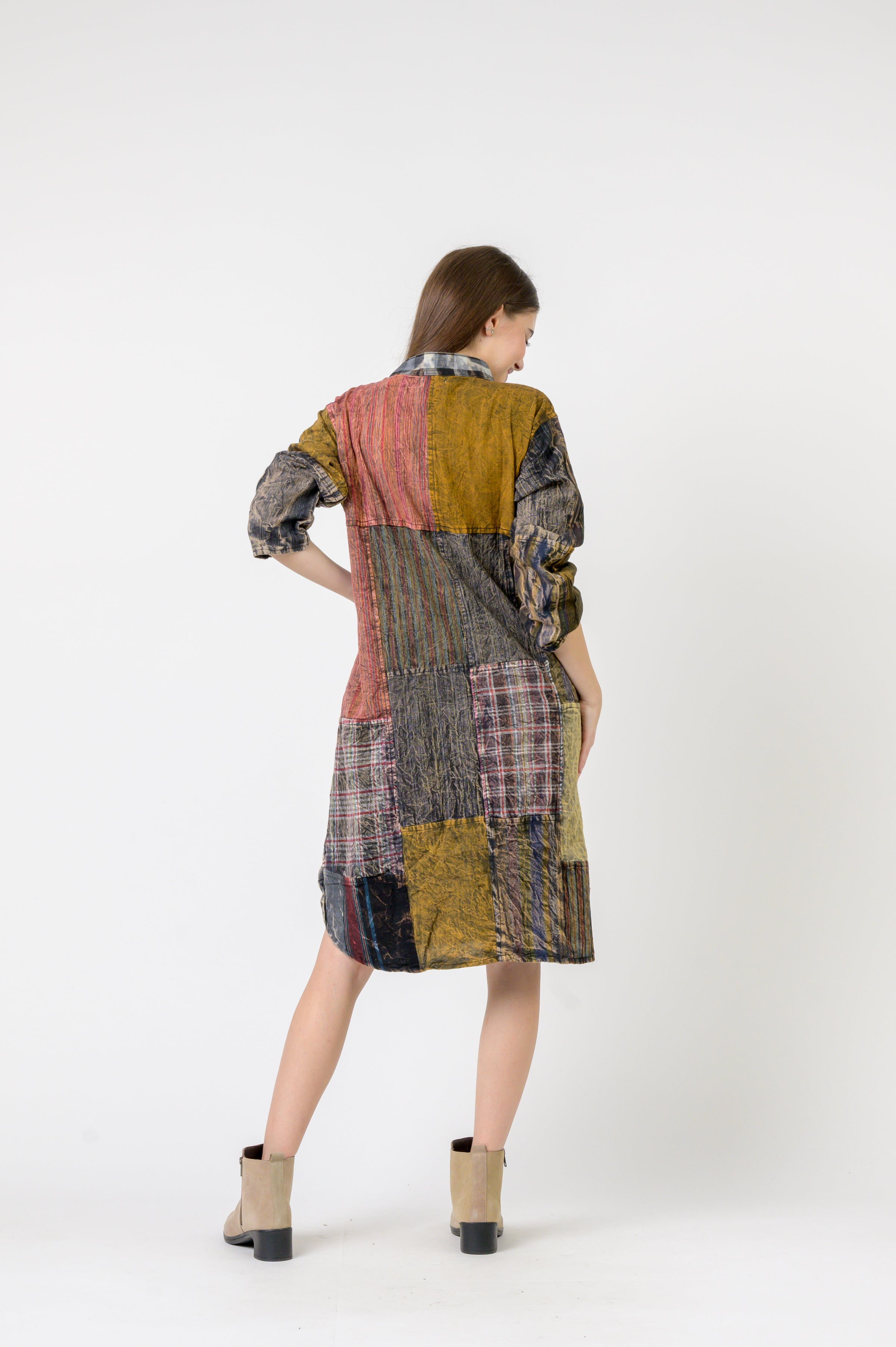 Mandarin Collar Cotton Casual Wear