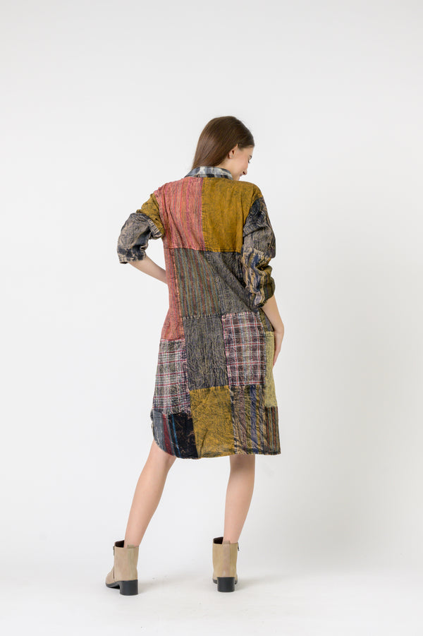 Mandarin Collar Cotton Casual Wear