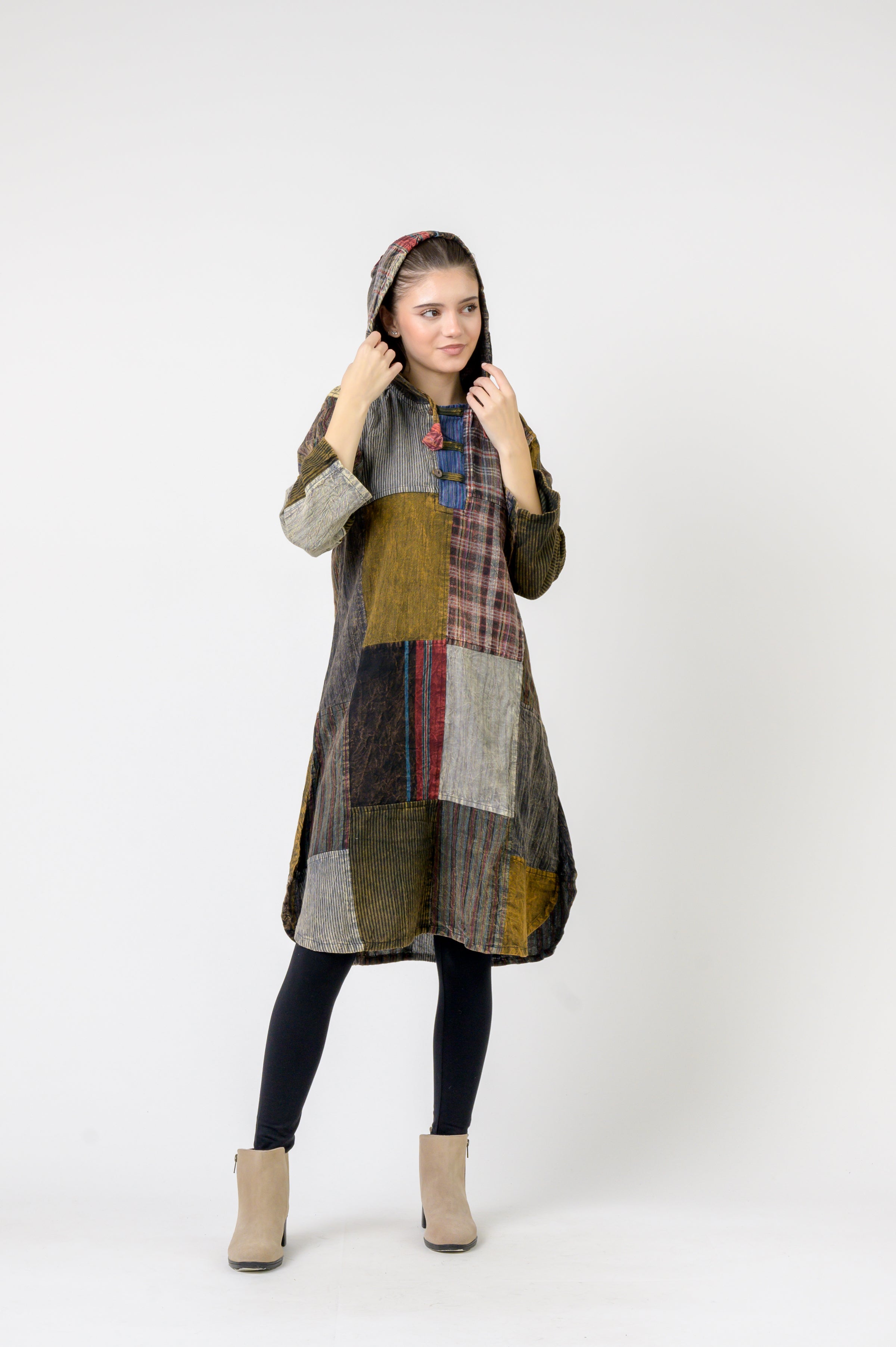 Hooded Cotton Full Sleeve Long Shirt