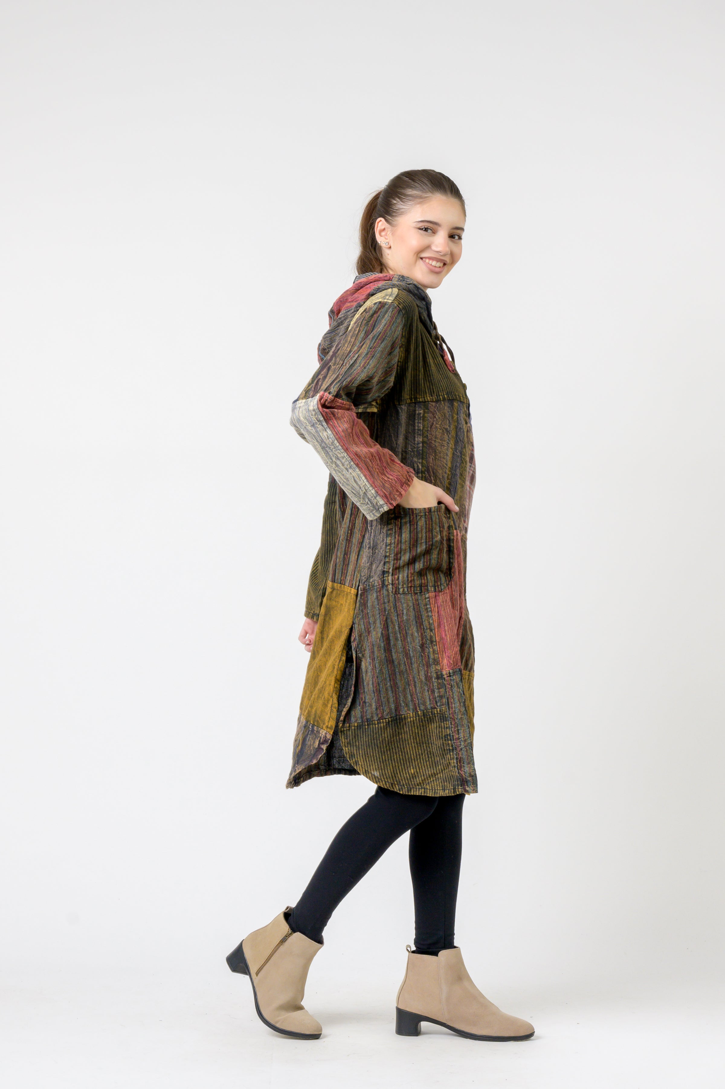 Hooded Cotton Full Sleeve Long Shirt