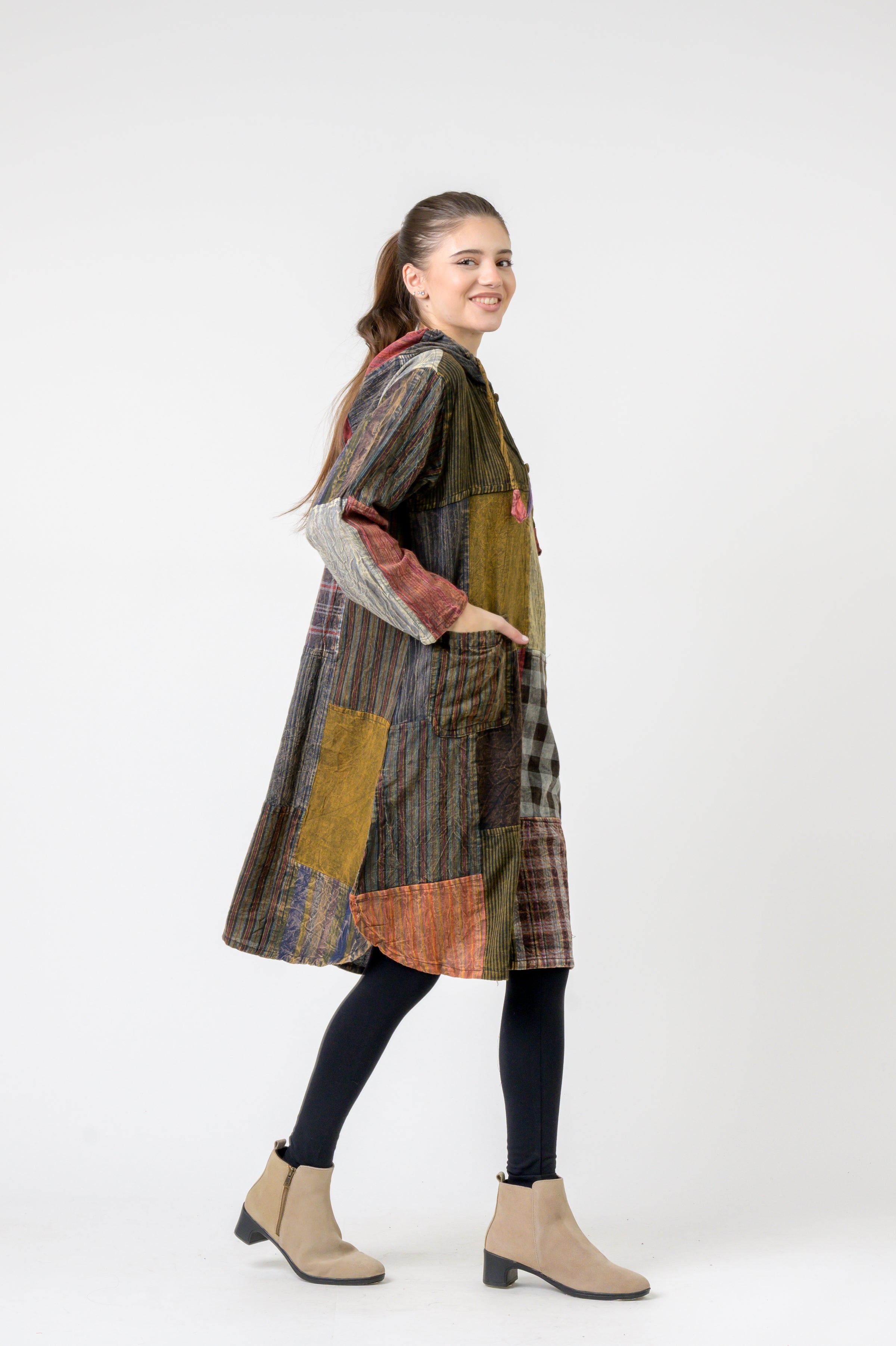 Hooded Cotton Full Sleeve Long Shirt