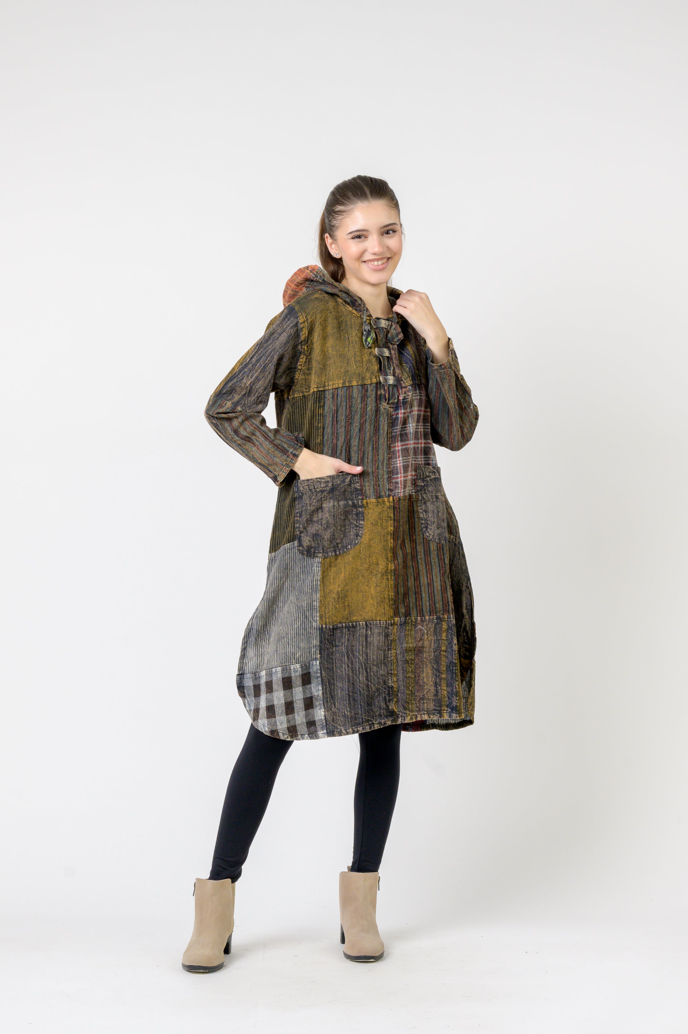 Hooded Cotton Full Sleeve Long Shirt