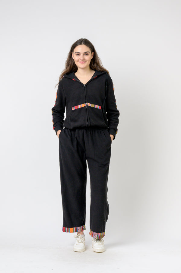 Fleecy Top - Black