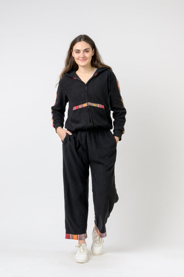 Fleecy Top - Black